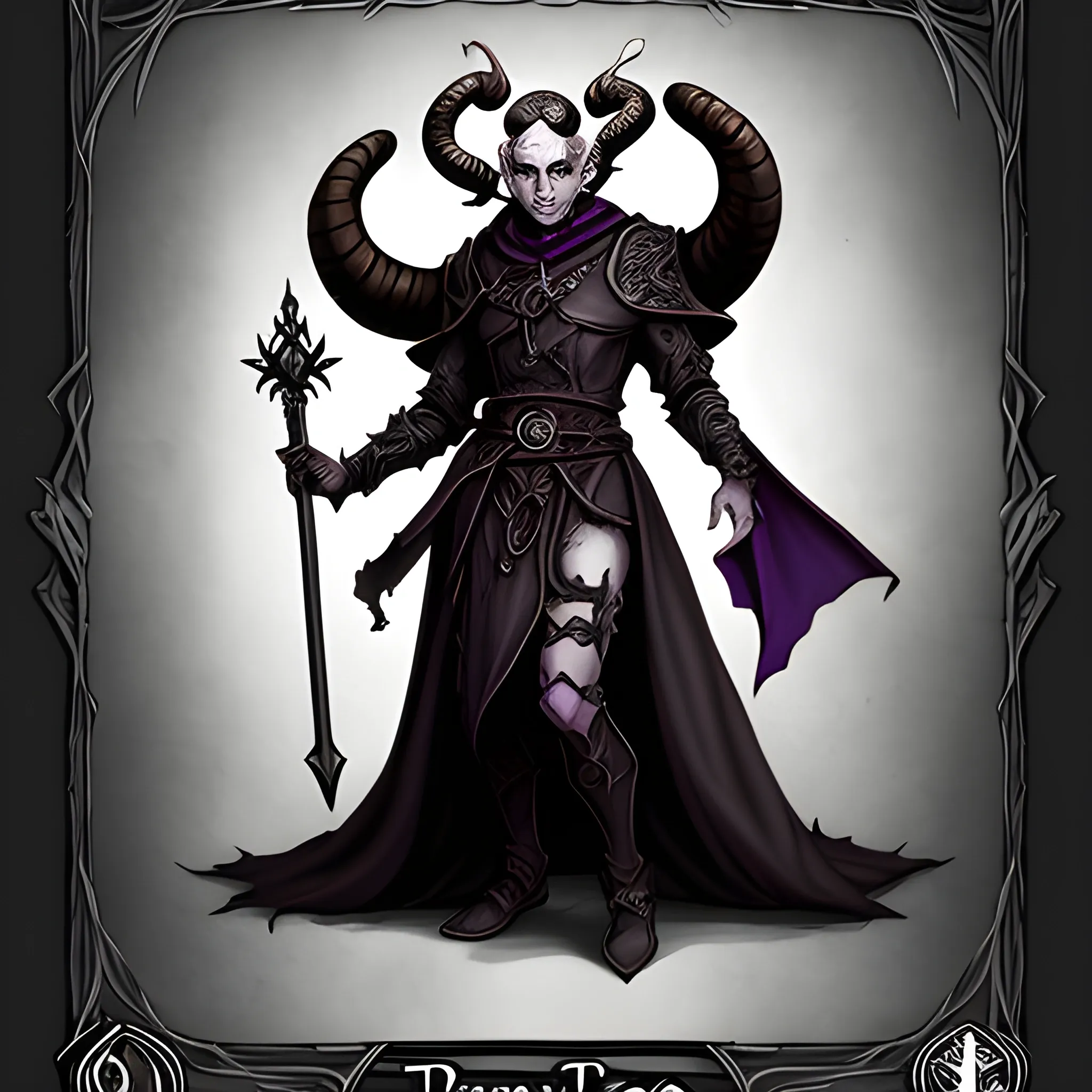 draw the priest tarot card, tiefling demonic, demoness, Rpg Concept Art, Baldur's Gate 3, fantasy, dark fantasy character, Pathfinder, dnd character design, DnD characters, DnD