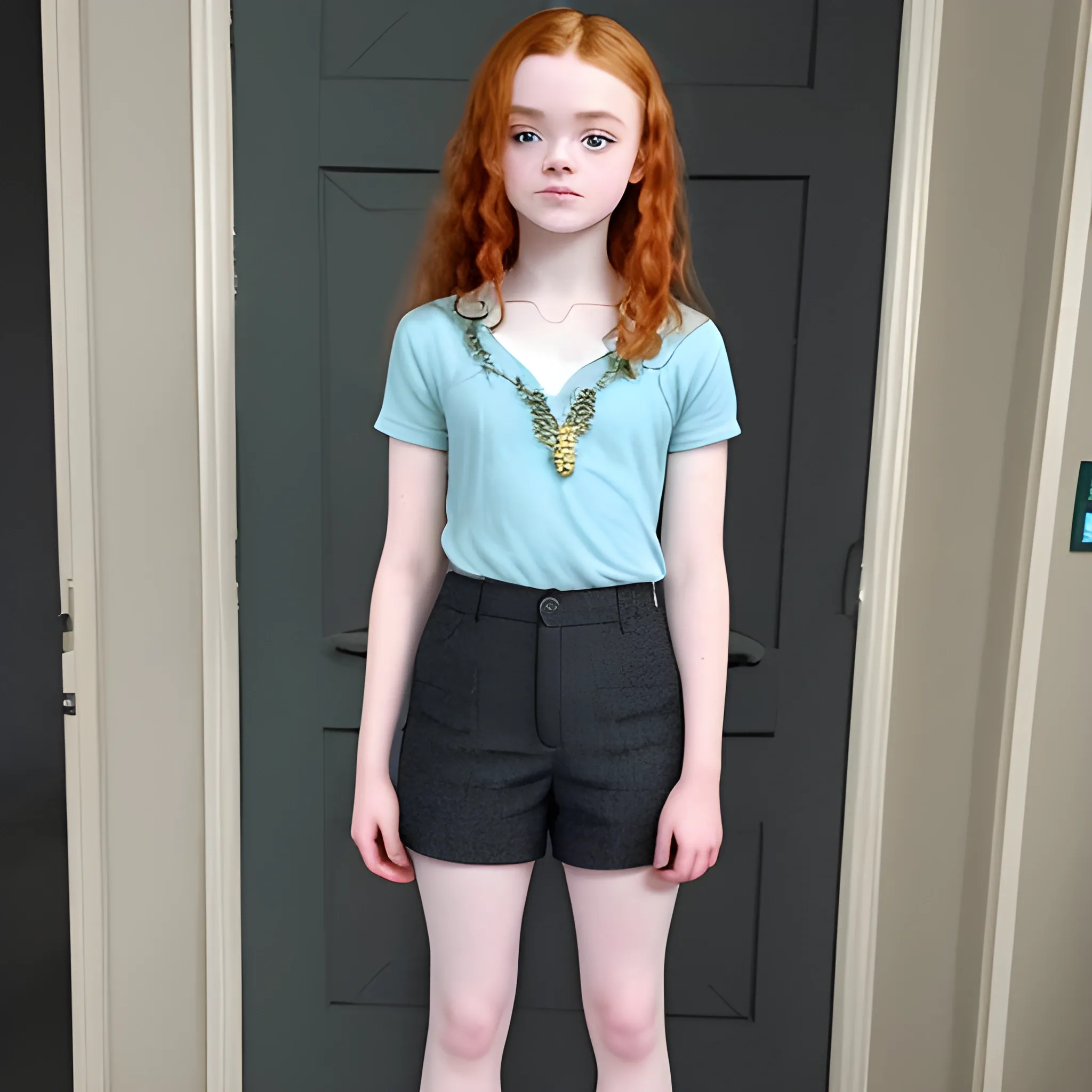 Sadie Sink. Full body image of a beautiful. 