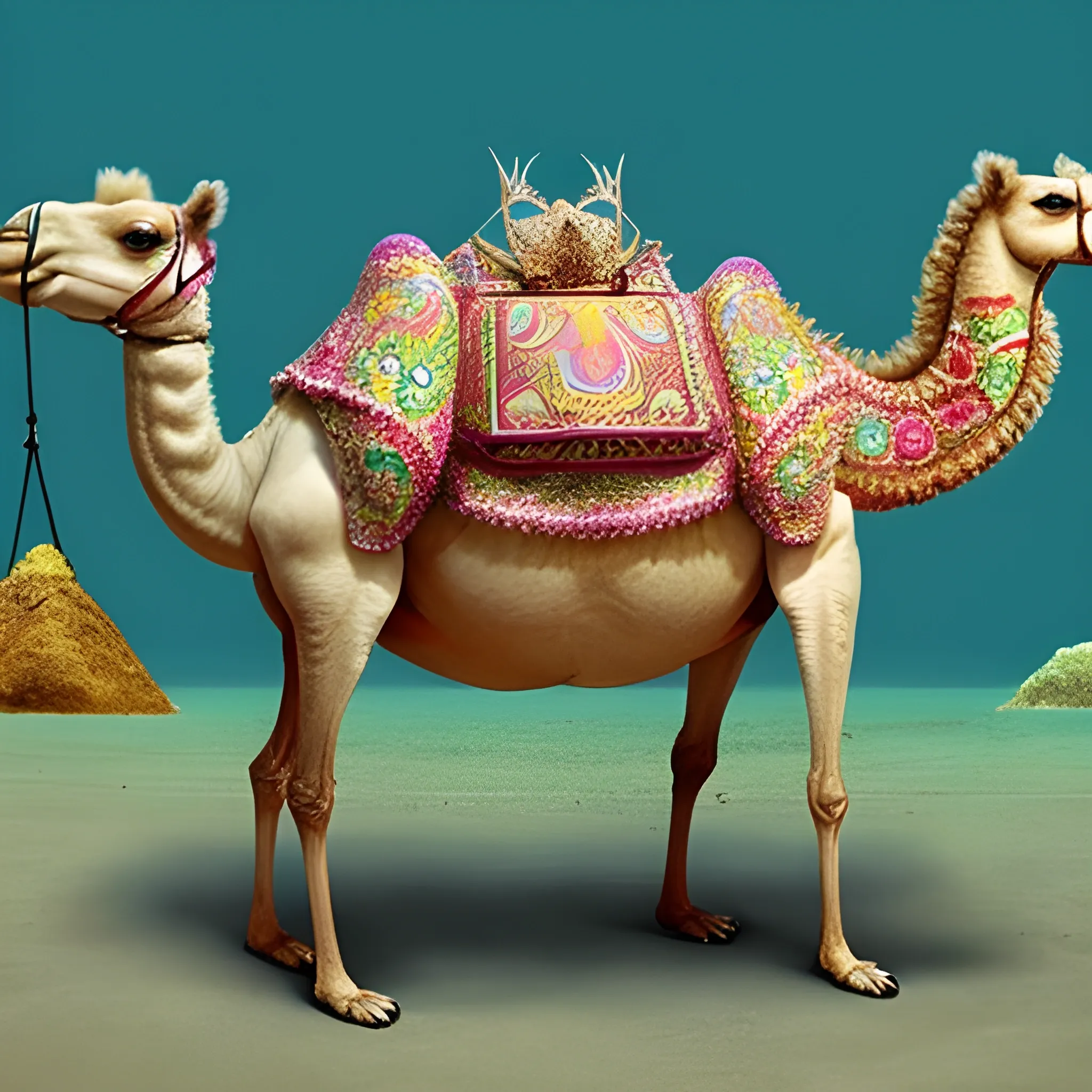 An animal that is a hybrid of a Camel and a crab, Trippy