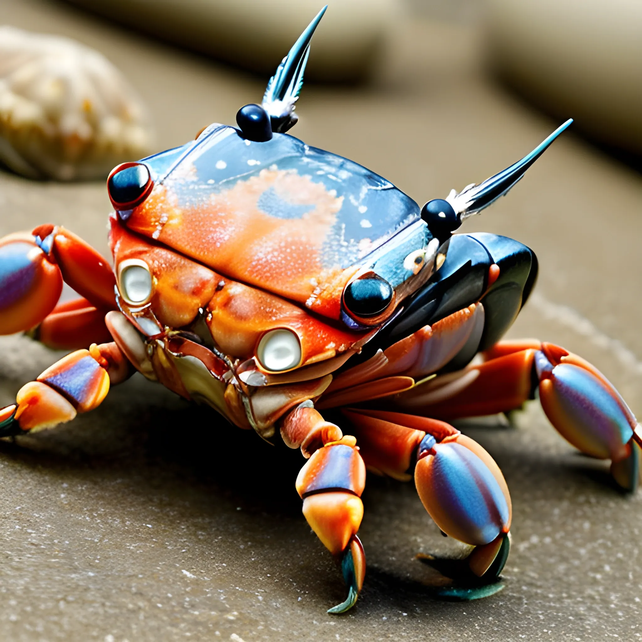 An animal that is a hybrid of a Crab and Car, Trippe