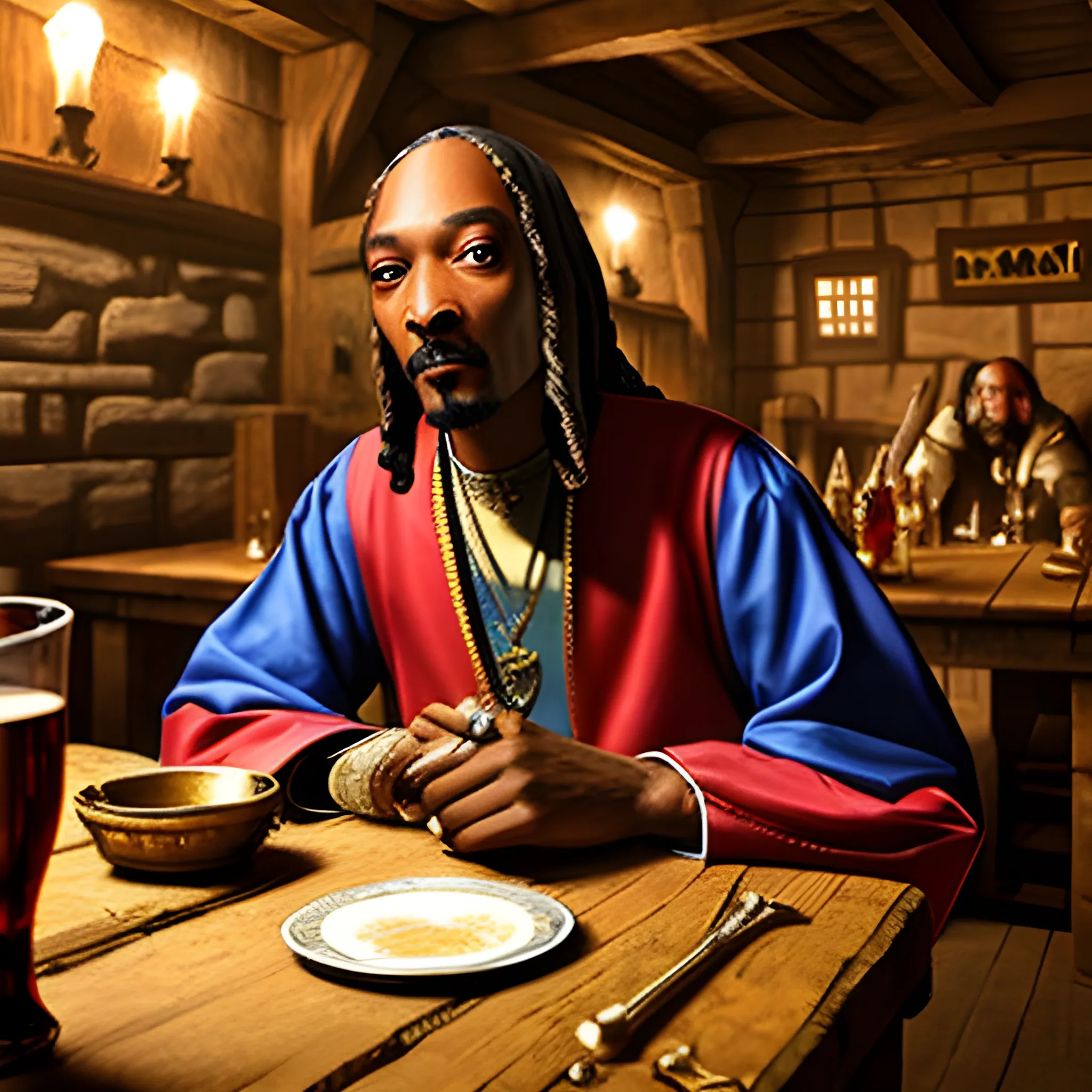 Snoop Dogg in medieval tavern