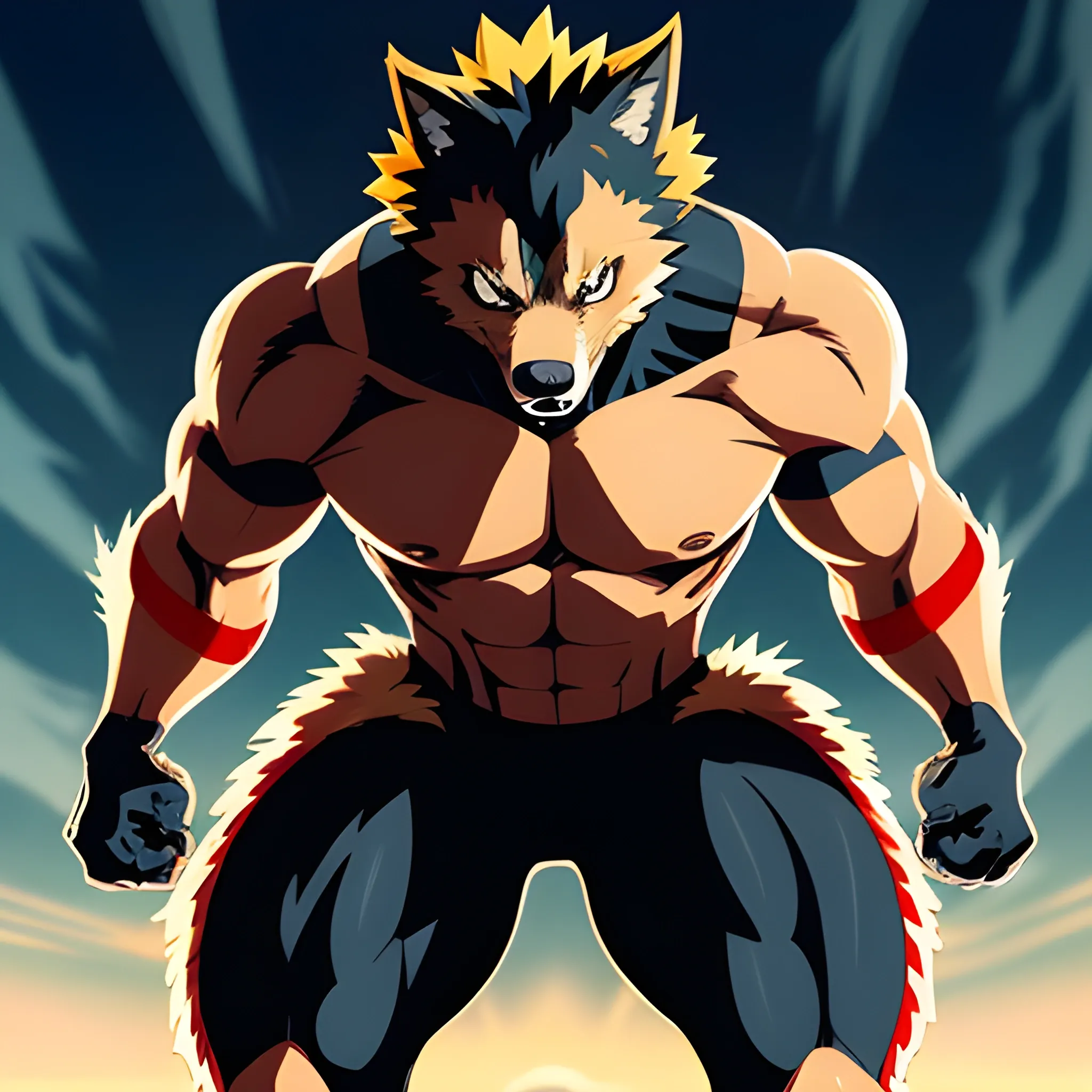 My Hero Academia male student with werewolf quirk
 