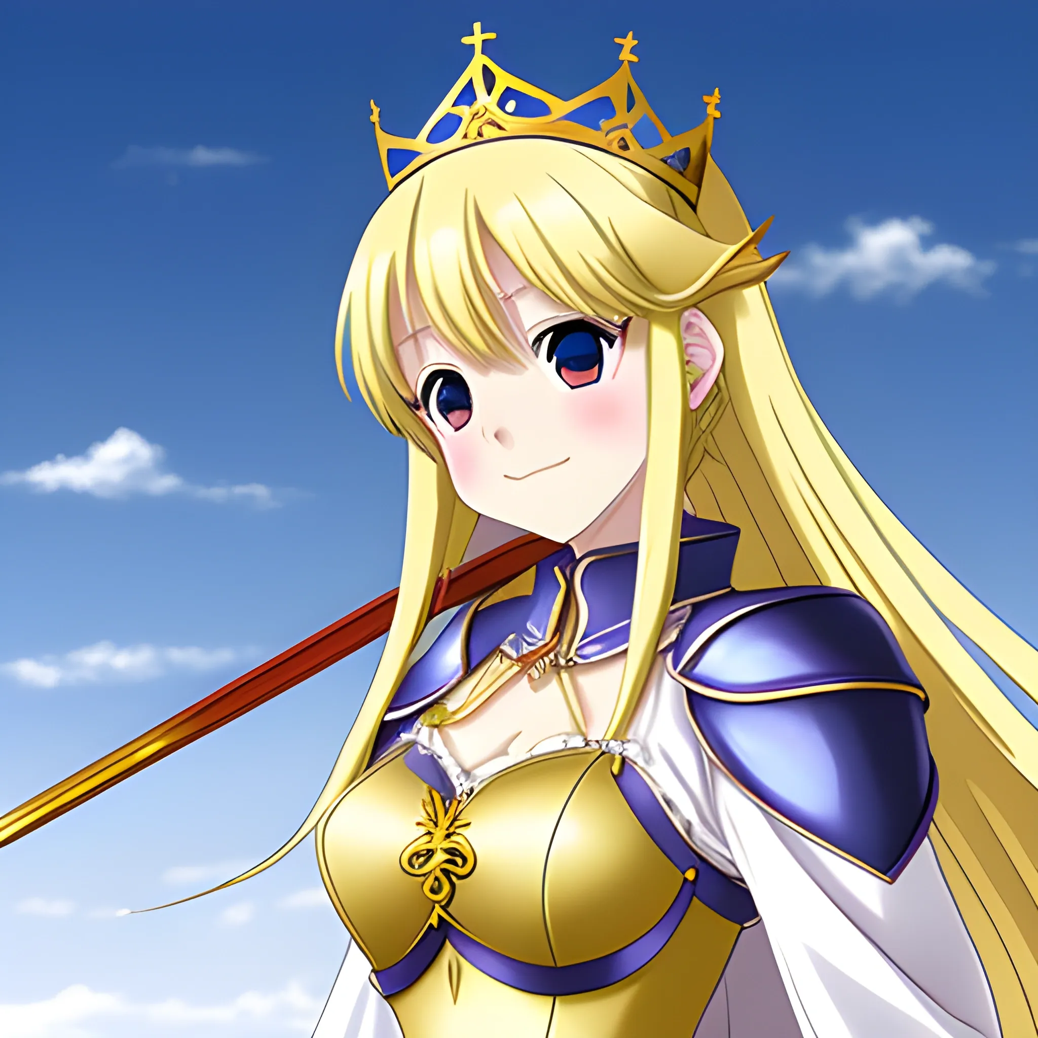 , Anime
A Cute blonde princess of the middle age
