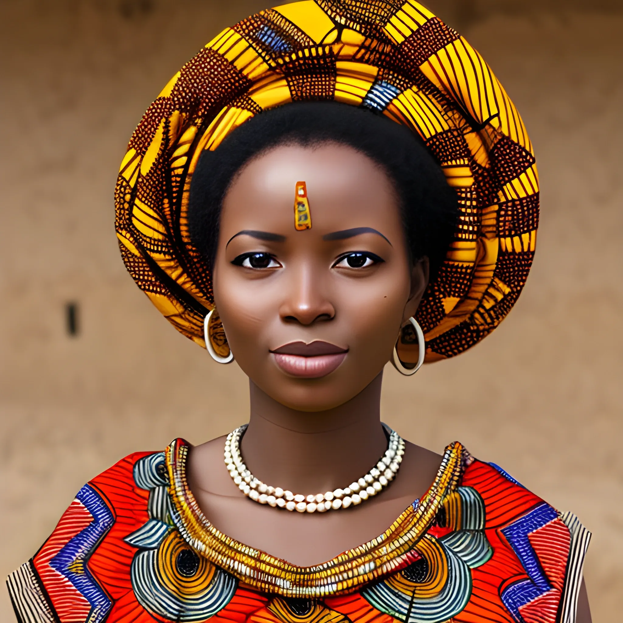 african woman in traditional fabric