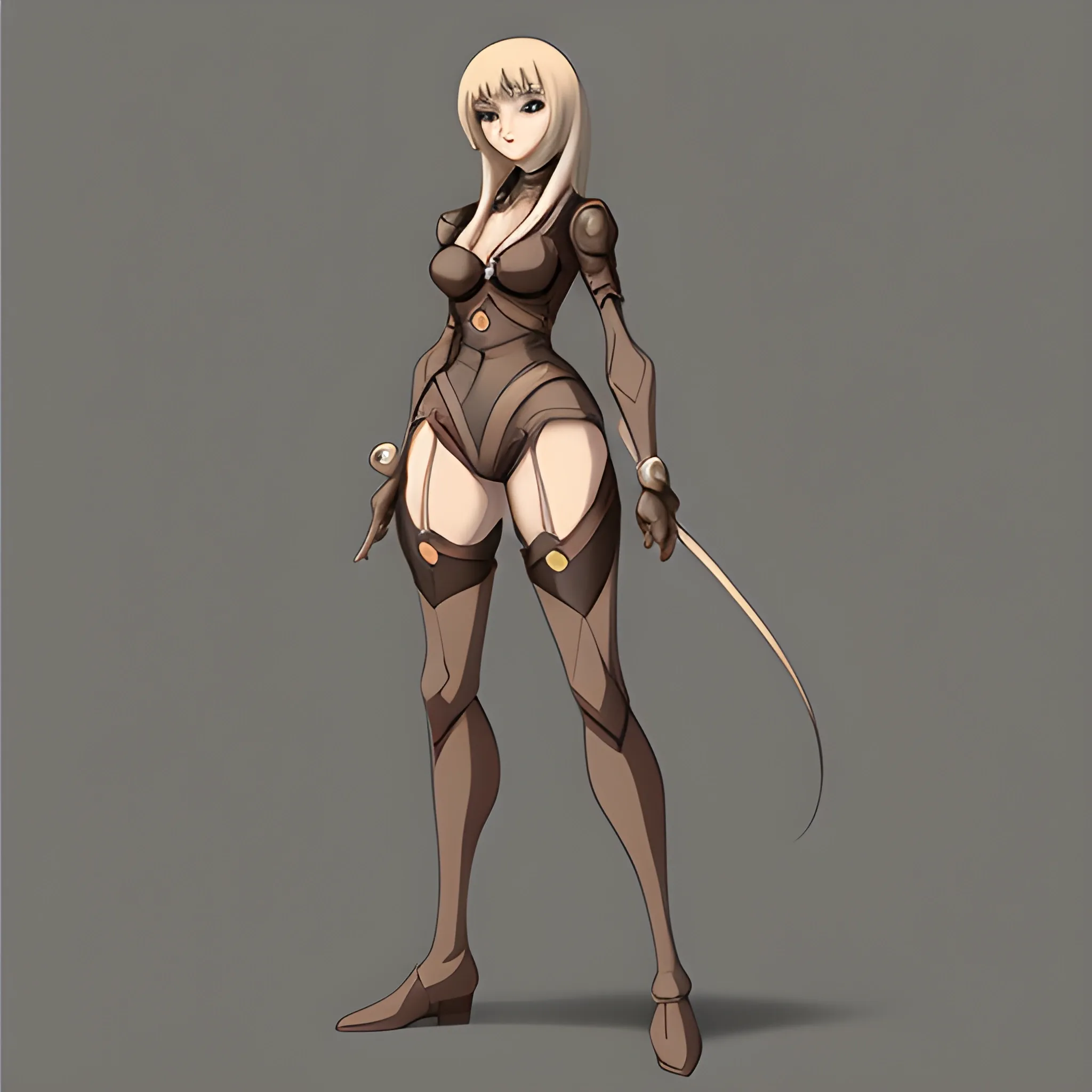 neutral pose, 1/3 full body anime woman. no background, character design, concept art, mother, 