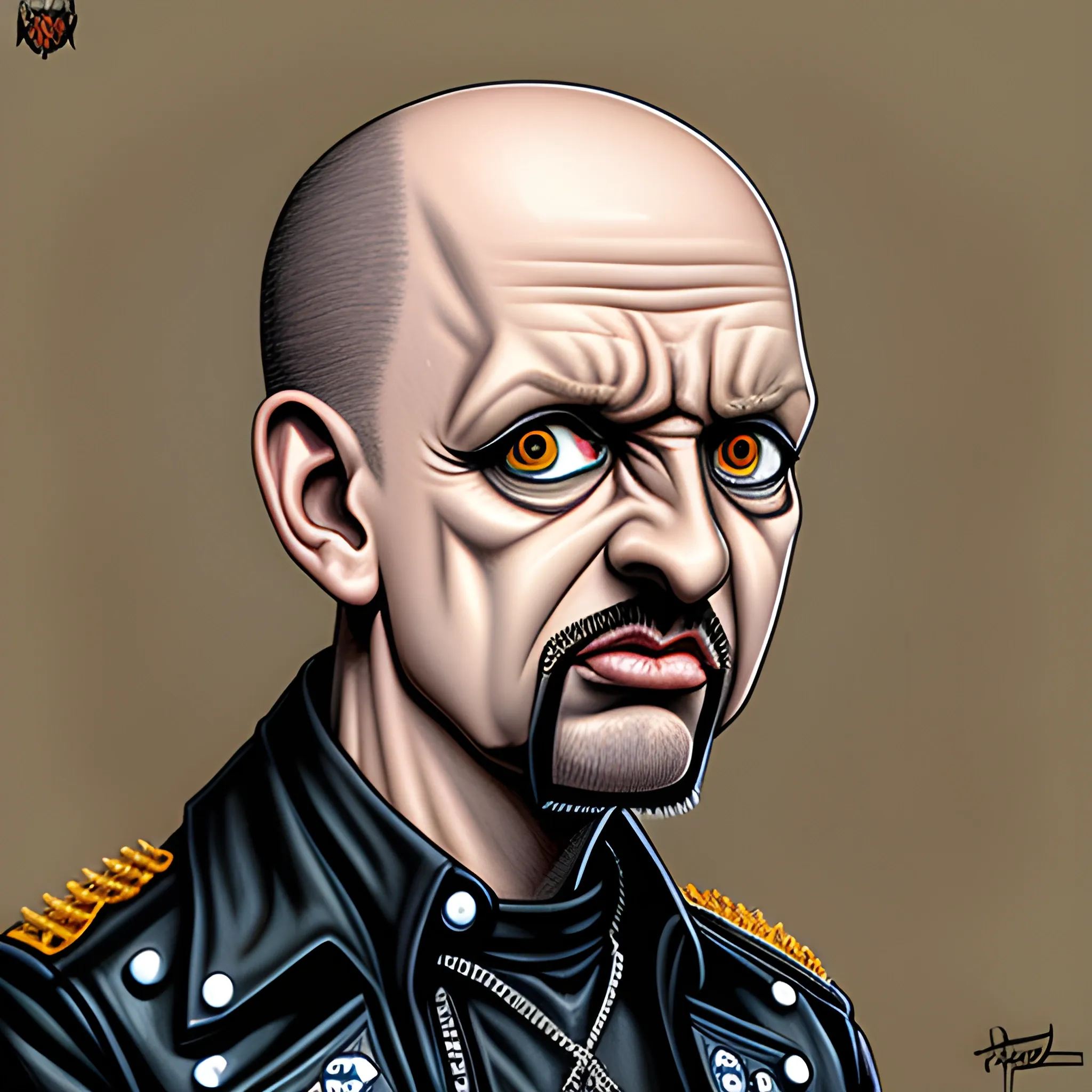 Halford Judas priest caricature
