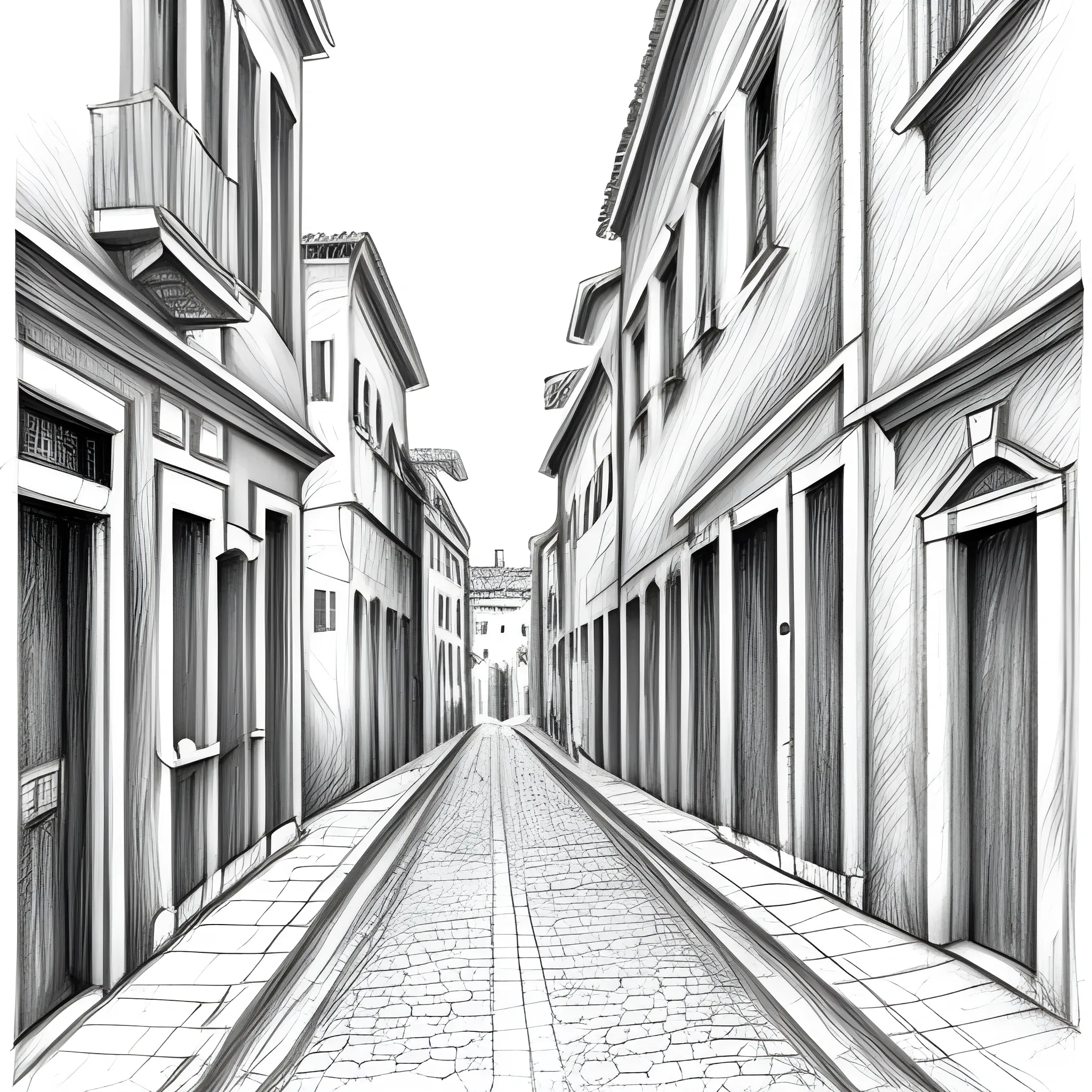 Poor old Lisbon street, Pencil Sketch