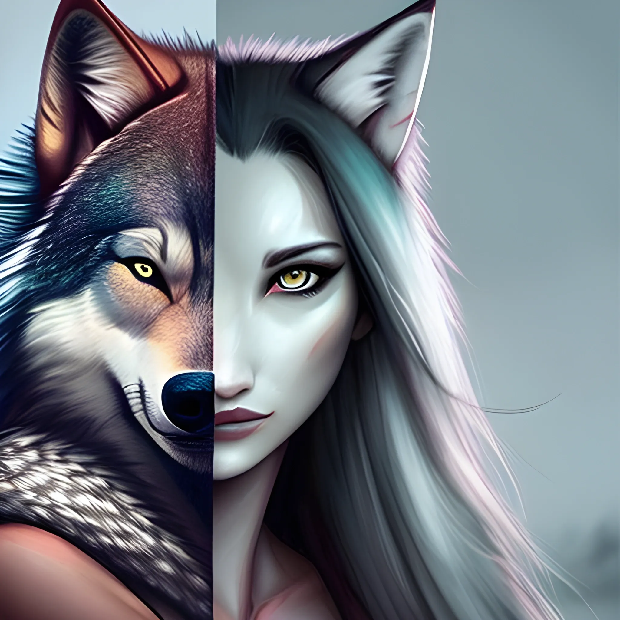 half woman half wolf