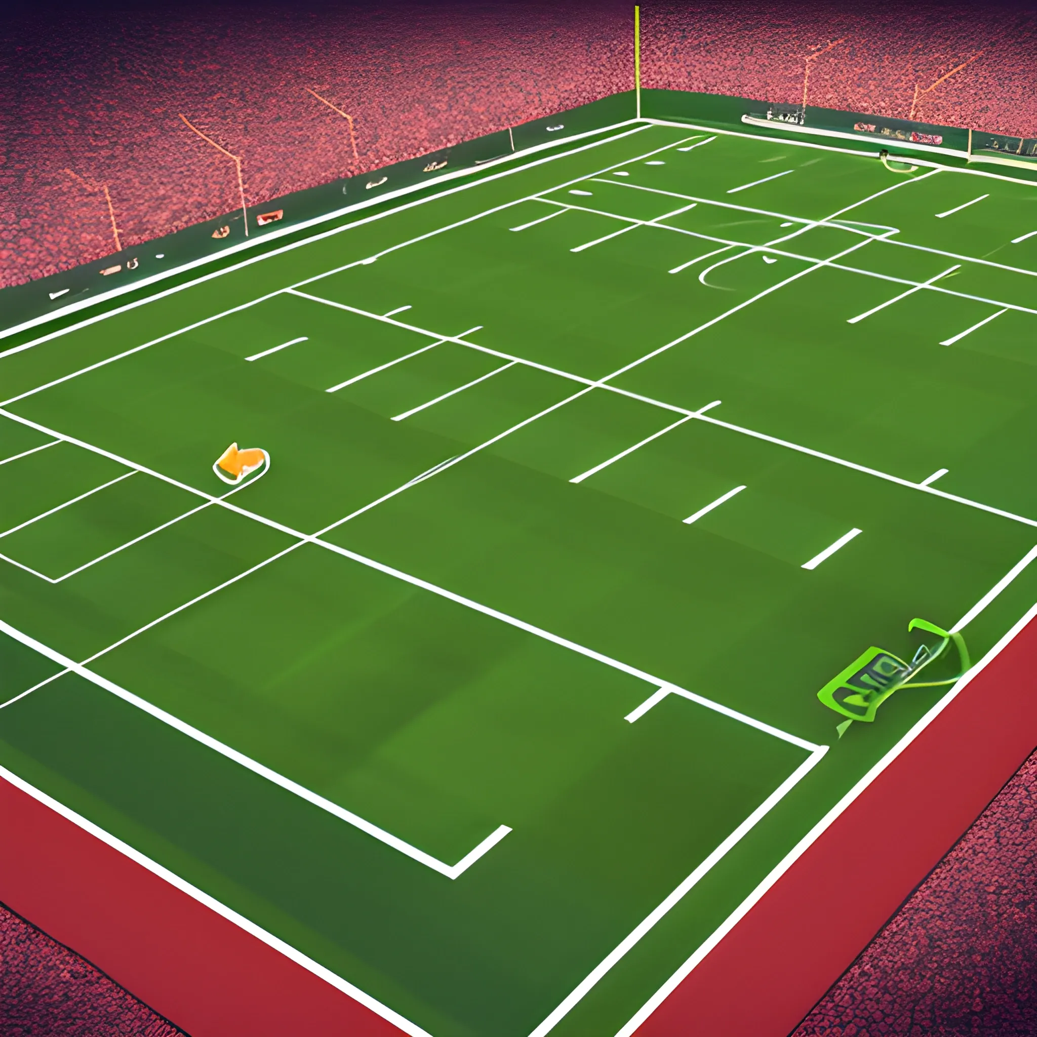 create a simple and clear football field for fantasy football application 
