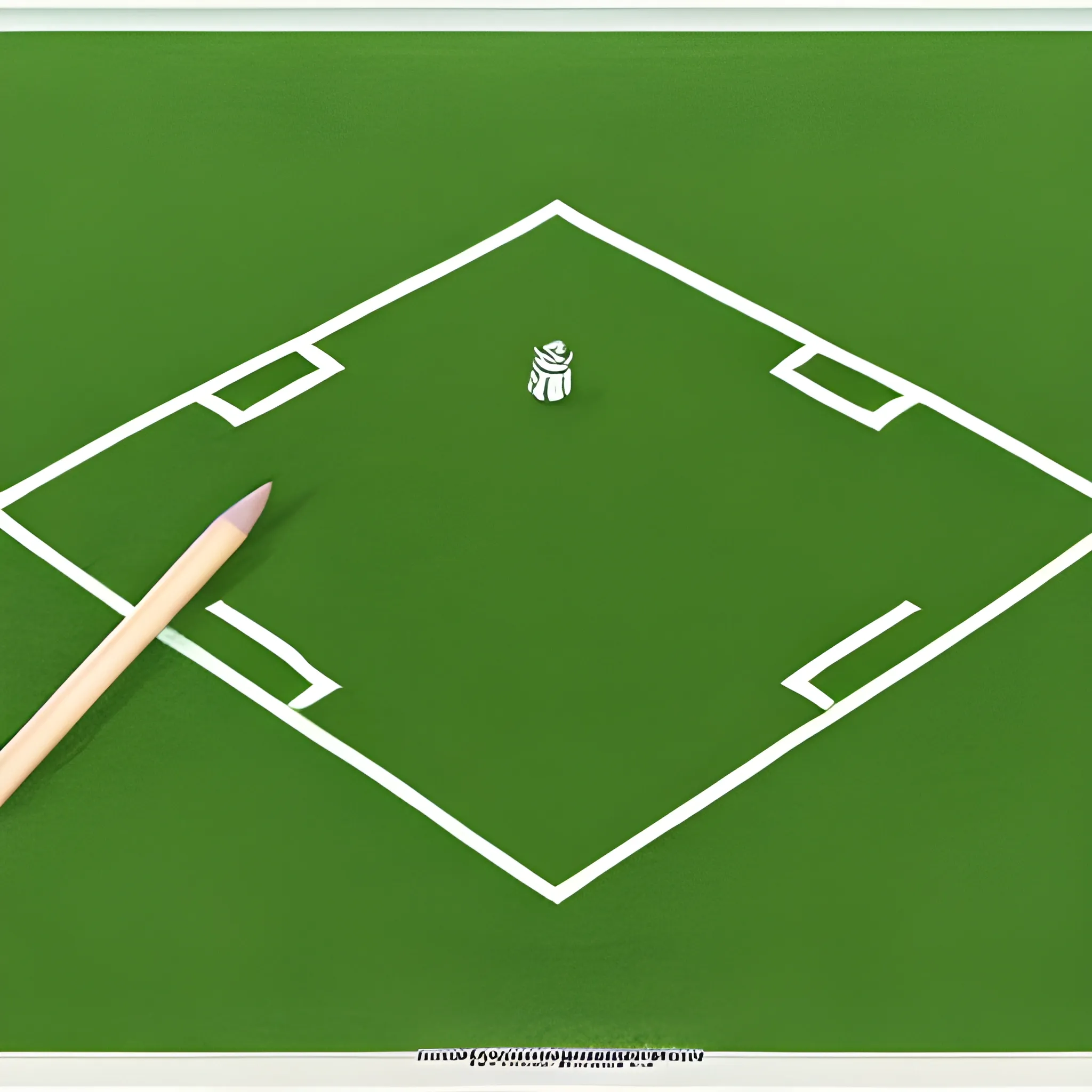 create a simple and clear football field for fantasy football application 
, Pencil Sketch