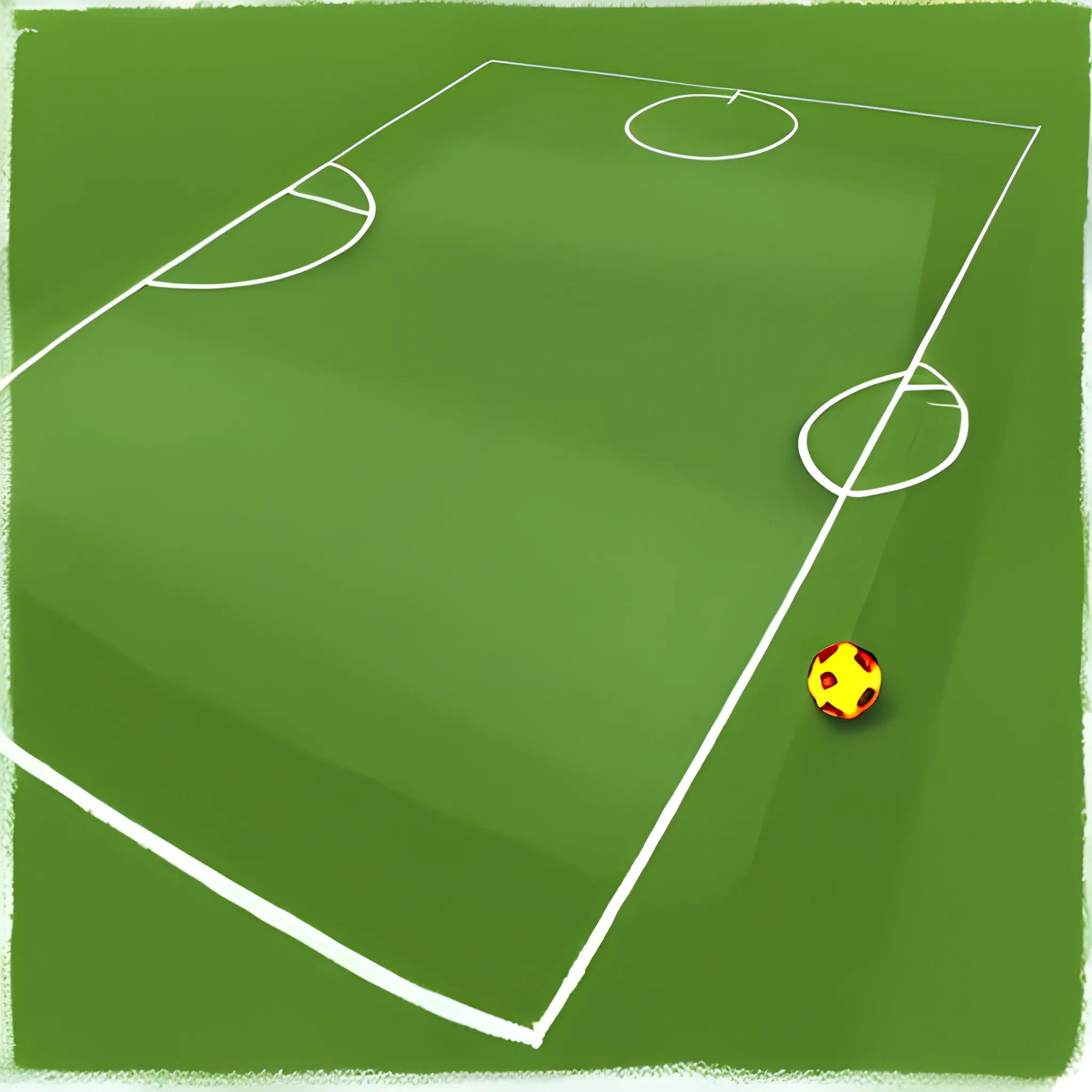 create a simple and staright soccer field for fantasy soccer application 
, Pencil Sketch