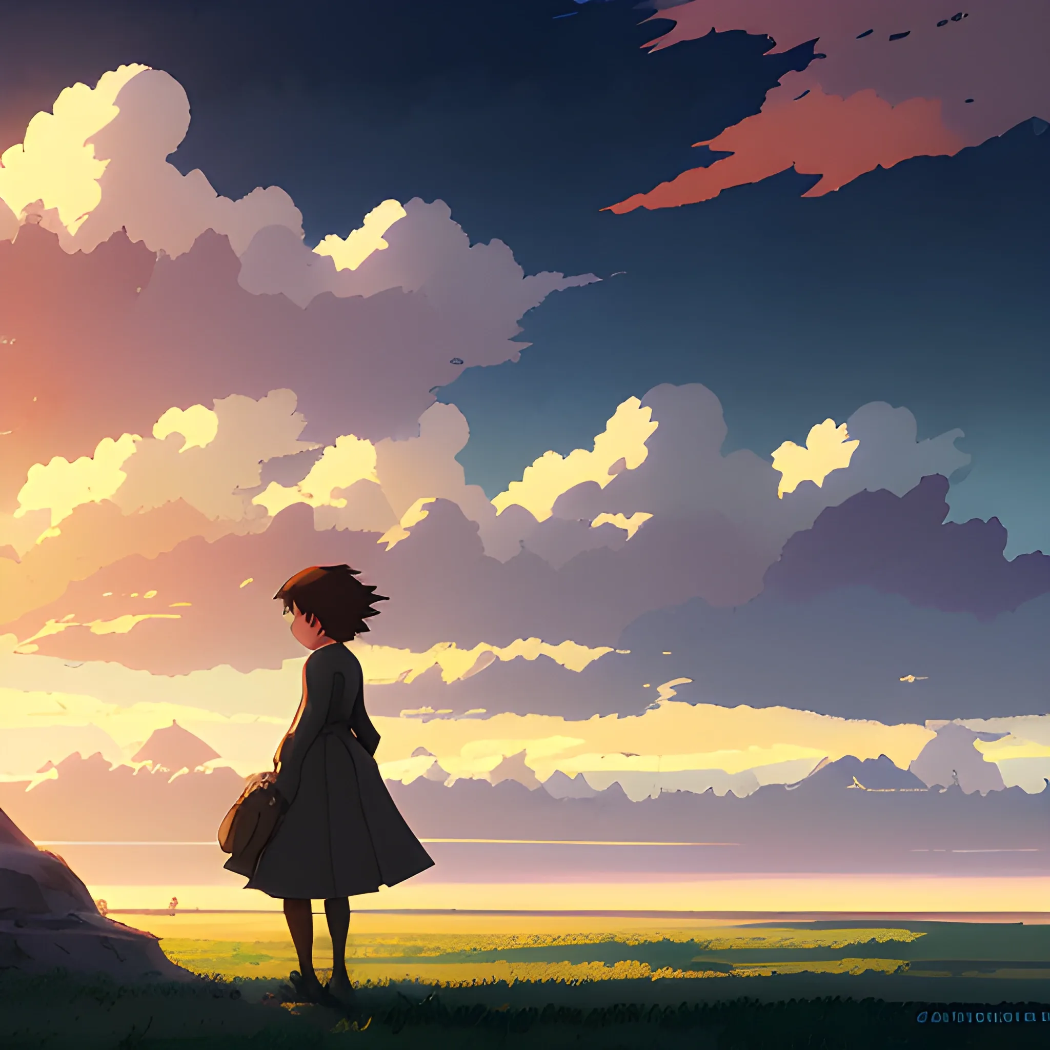 sky... in the style of makoto shinkai and greg rutkowski and alb ...