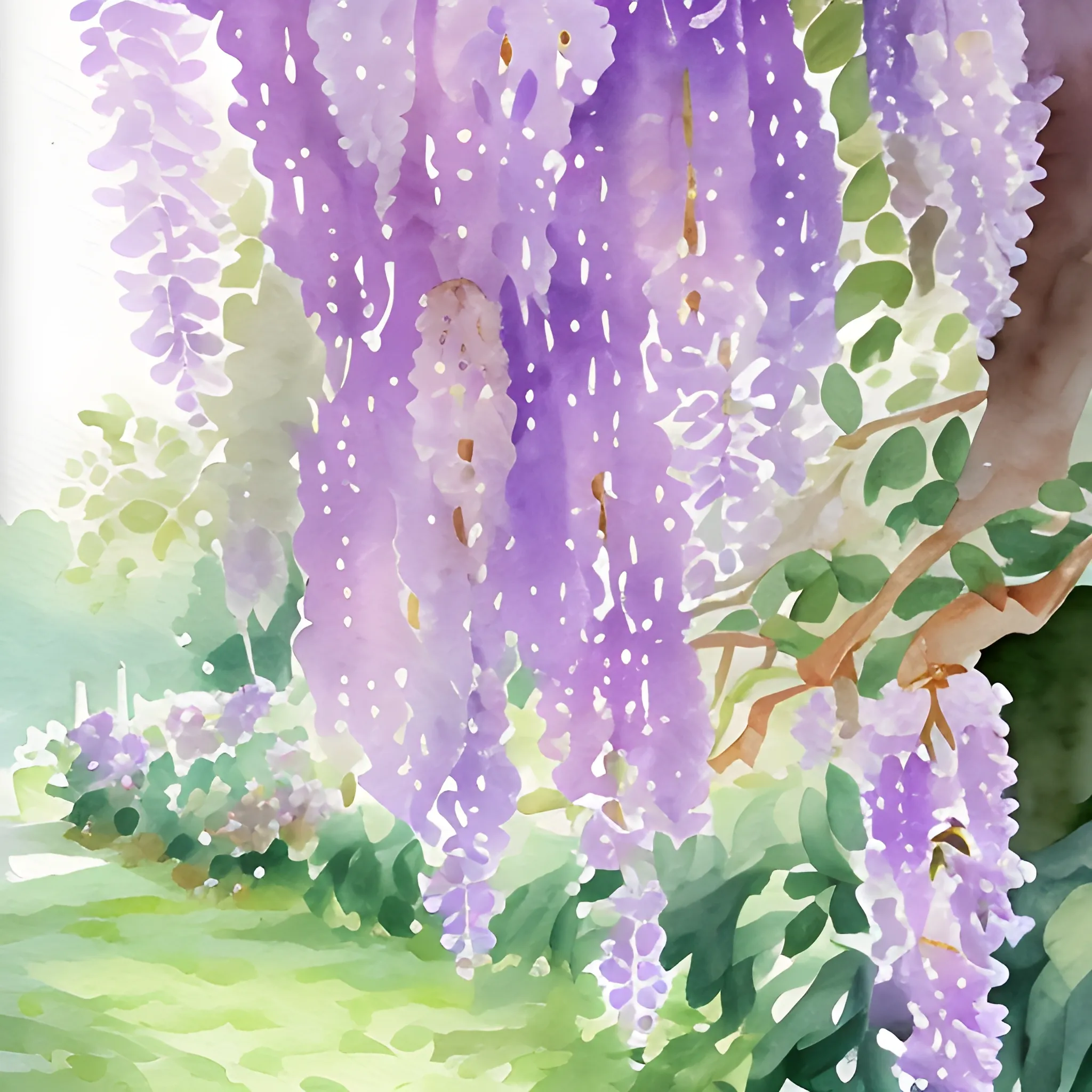 Wisteria watercolor