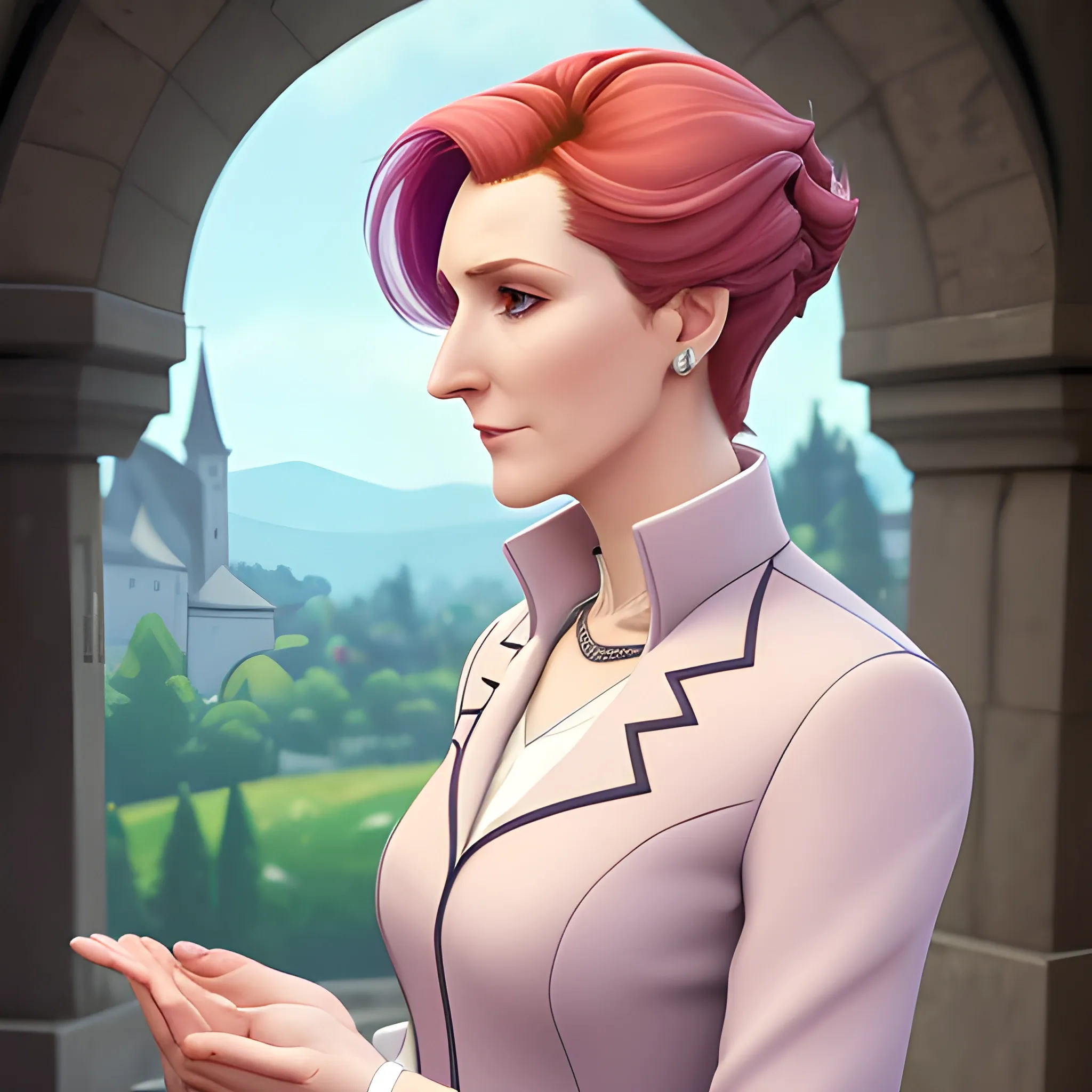 a beautiful  Moira in a romanitic  gentle moment 