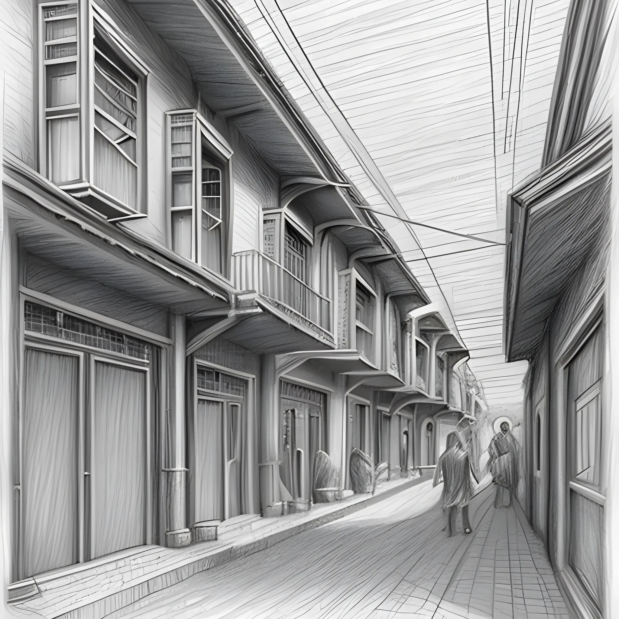 ruogh neighborhood, Pencil Sketch