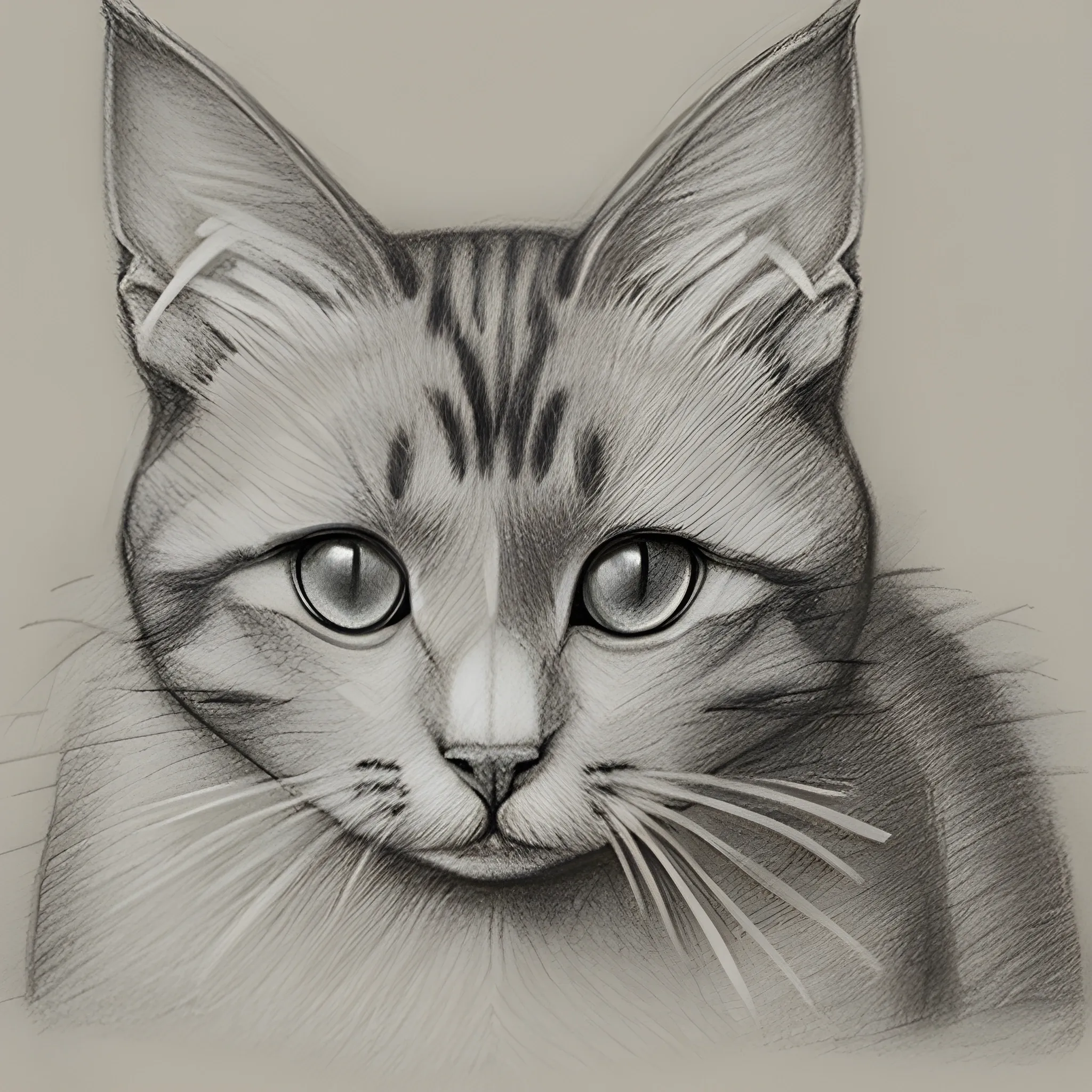 cat's food, Pencil Sketch