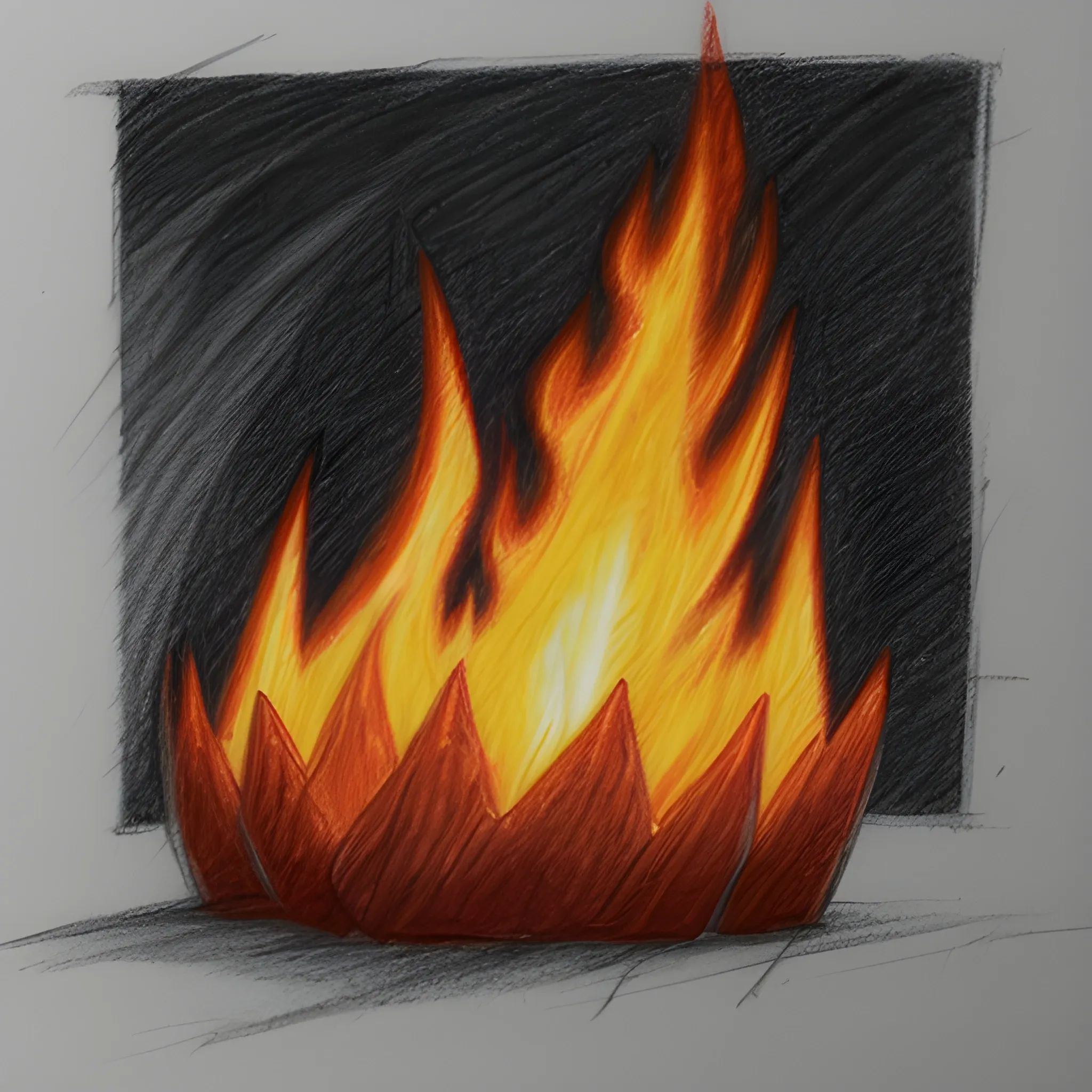 fire, Pencil Sketch