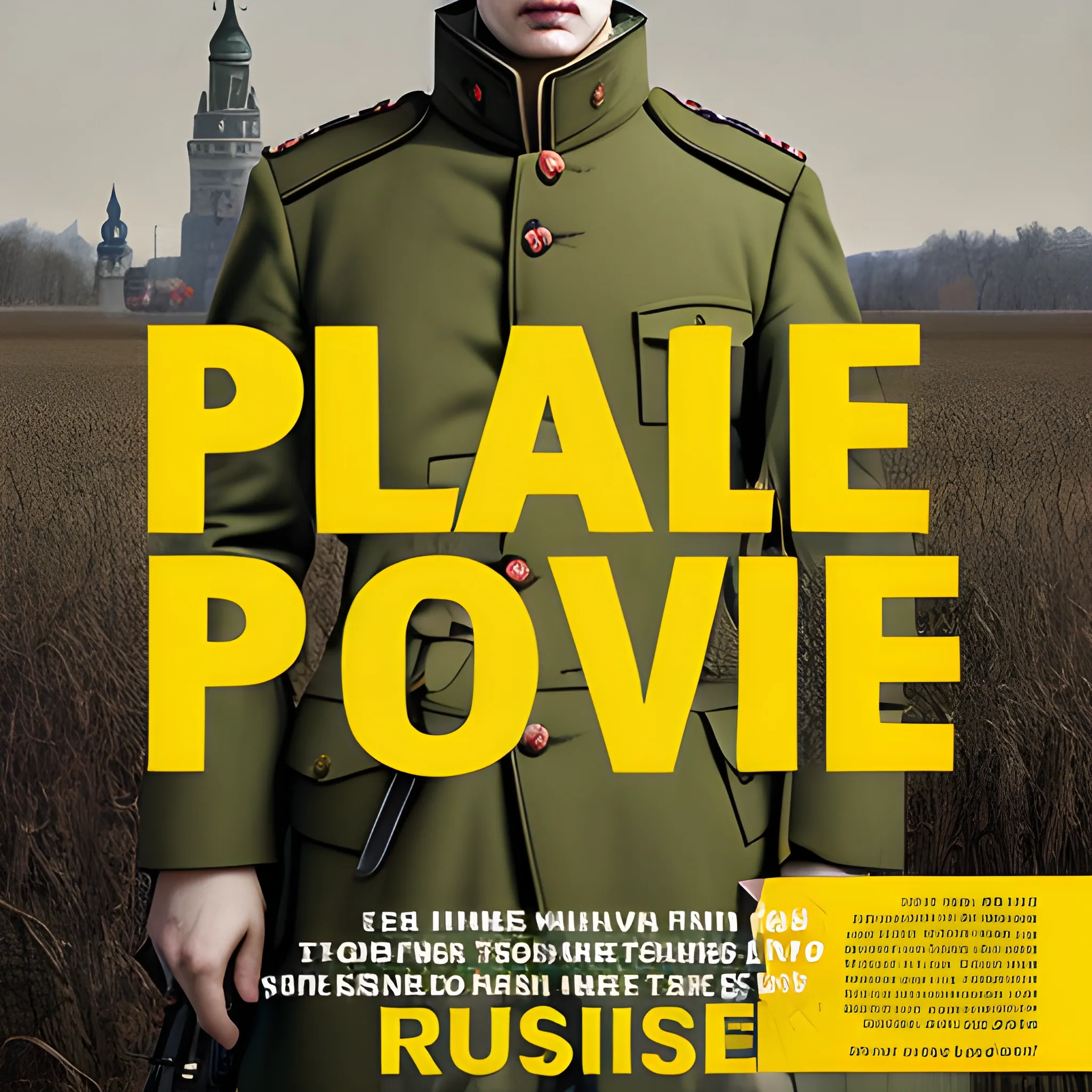 Magazine cover, text "War and Peace" (Helvetica Font style expanded bold), A Ukraine invades Russia typography, drop shadow, vibrant background