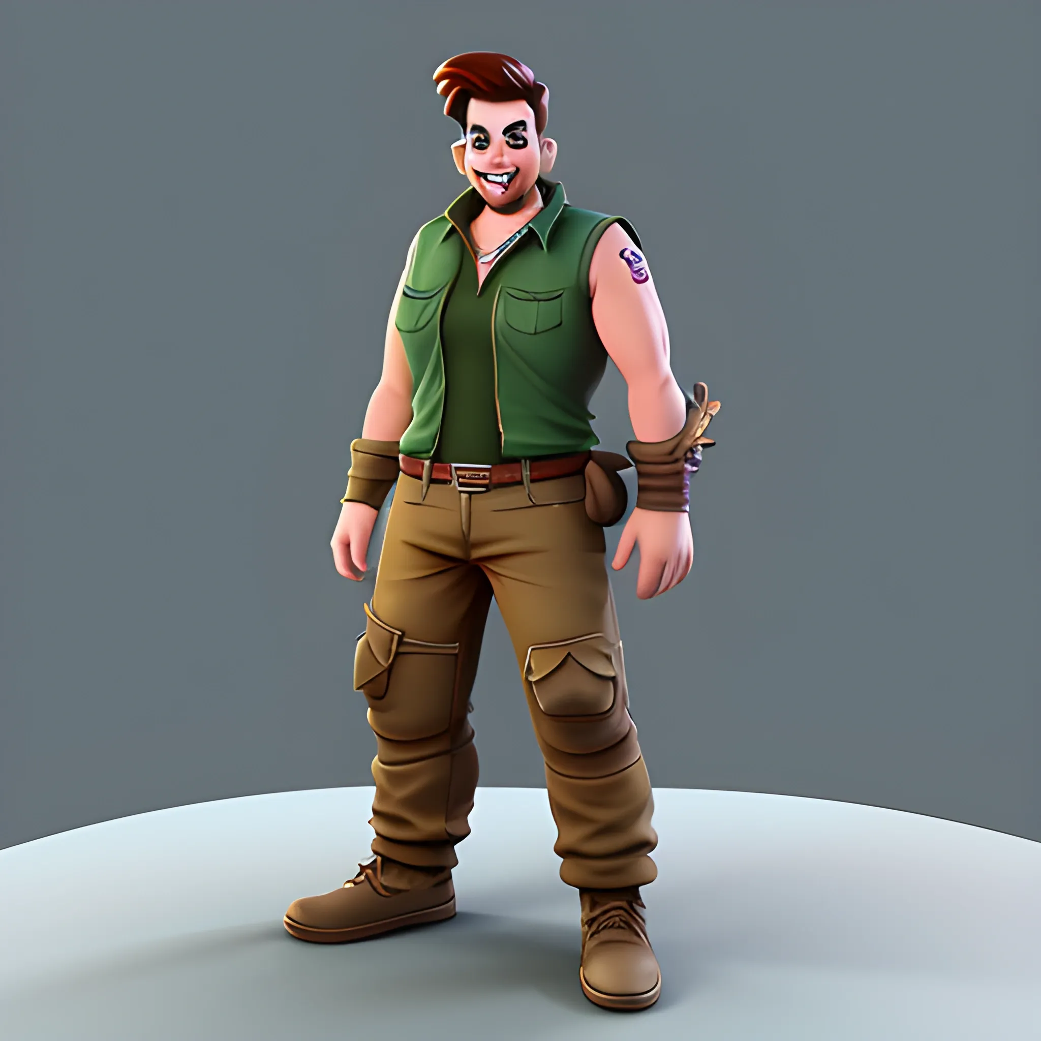 , 3D create concept art of a character for the game, Cartoon