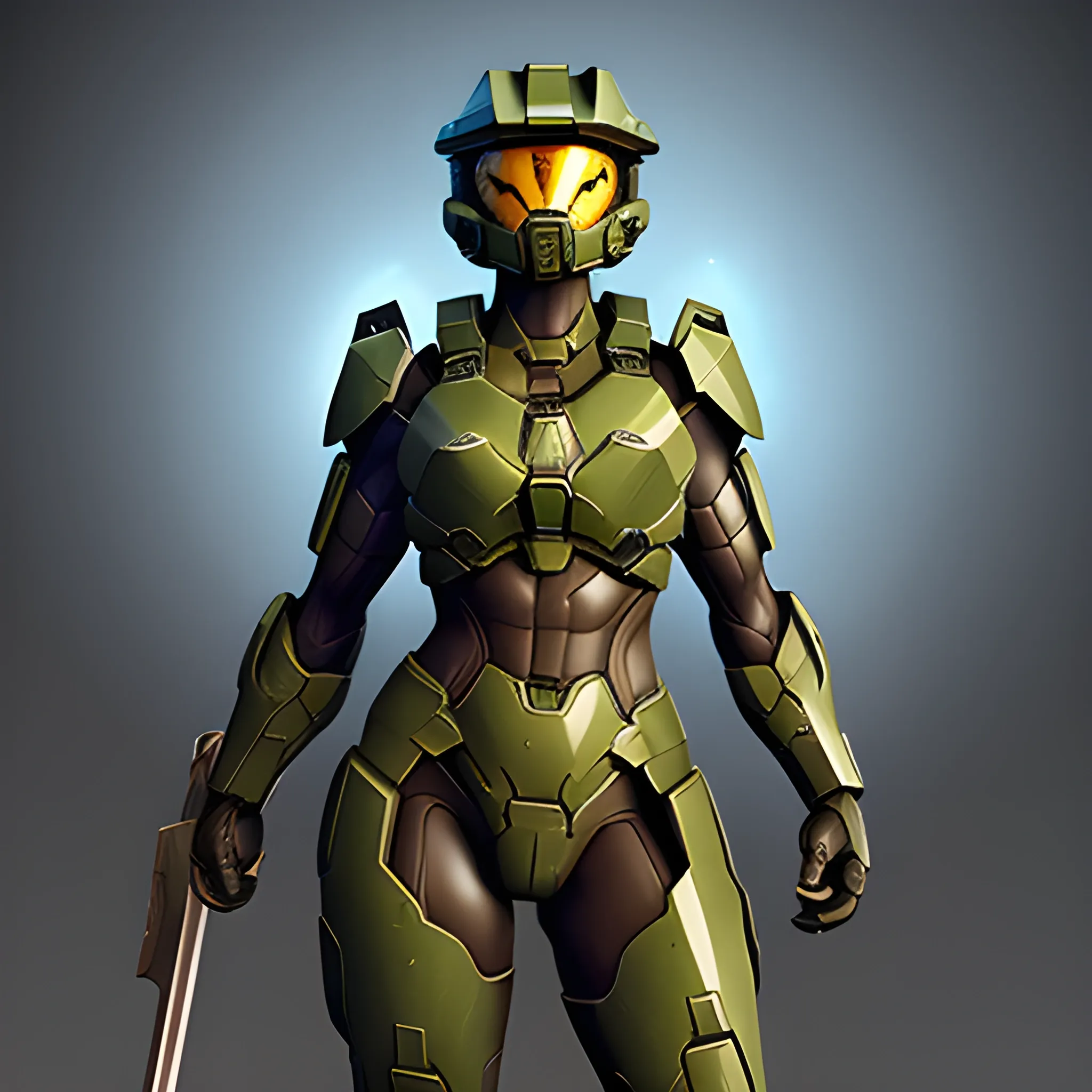 safe for work lewd Halo female spartan face covered full body
