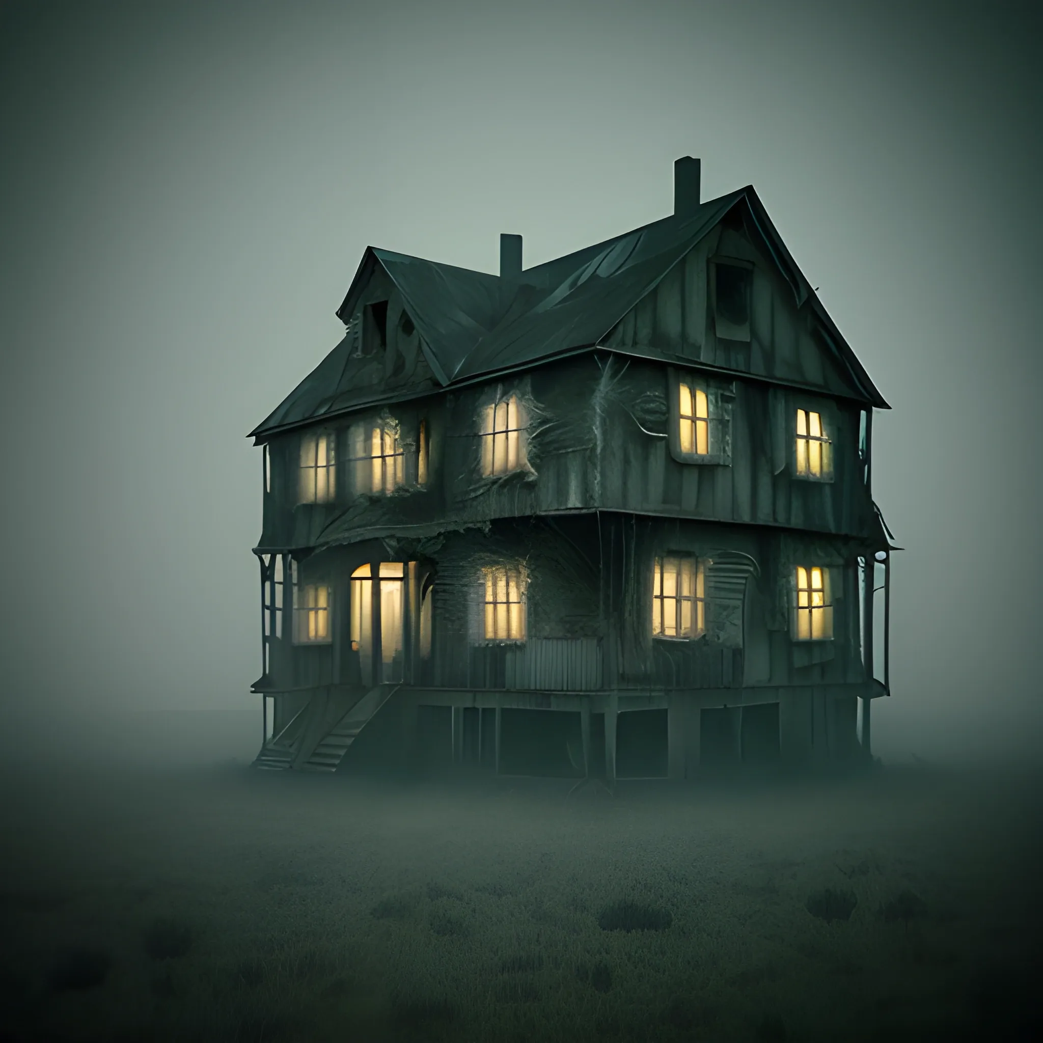 "An old, dilapidated house on a cold and rainy night, with a dark, ominous aura."
"A haunted house at the outskirts of town, surrounded by fog and tall, dead trees."
ugly, 

deformed, 

noisy, 

blurry, 

distorted, 




, 3D