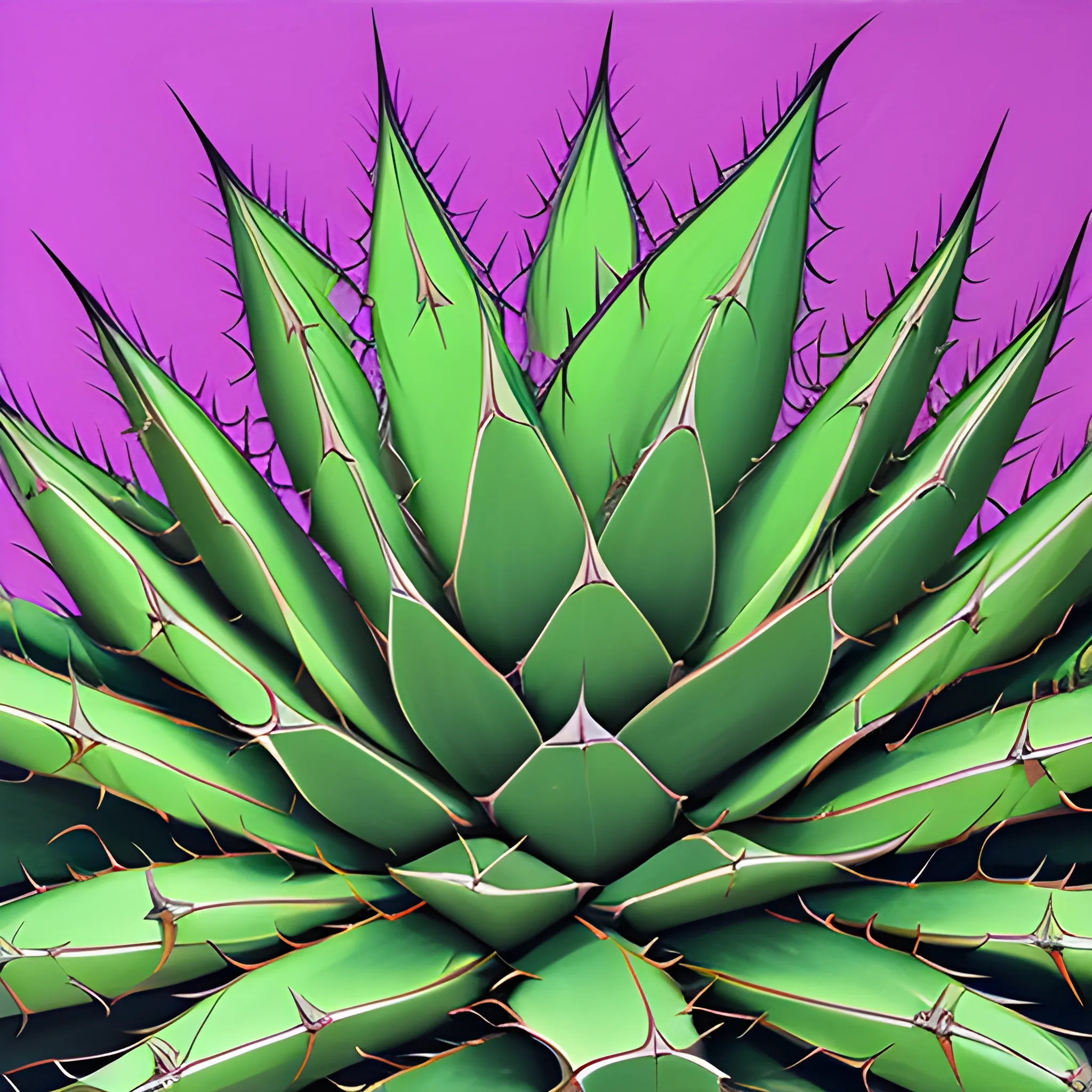 agave prehispanico, Cartoon, Trippy, Oil Painting