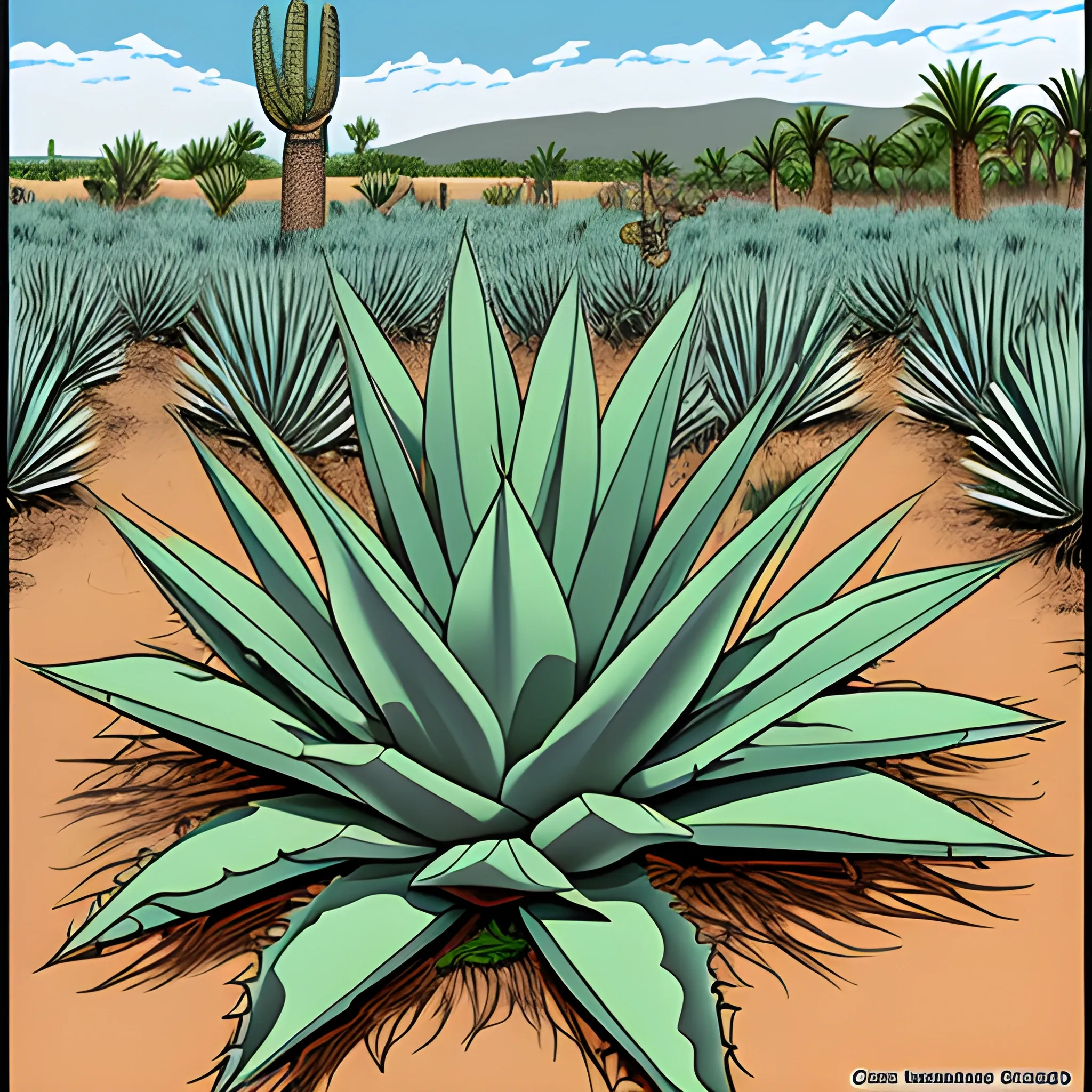 agave prehispanico, , Cartoon