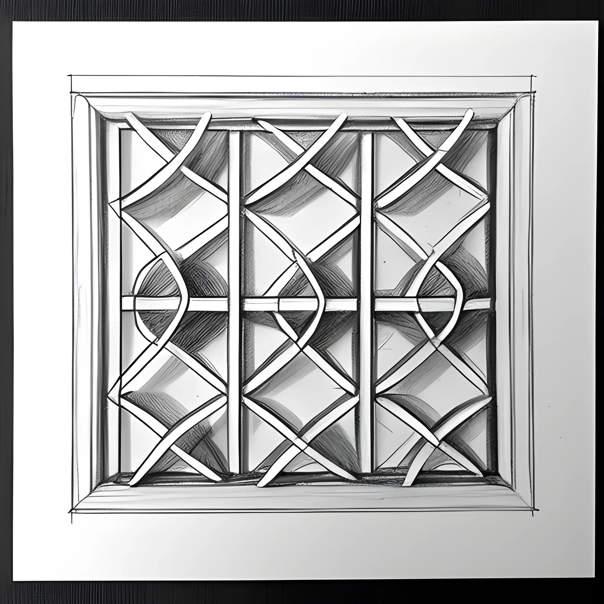 broken lattice, Pencil Sketch