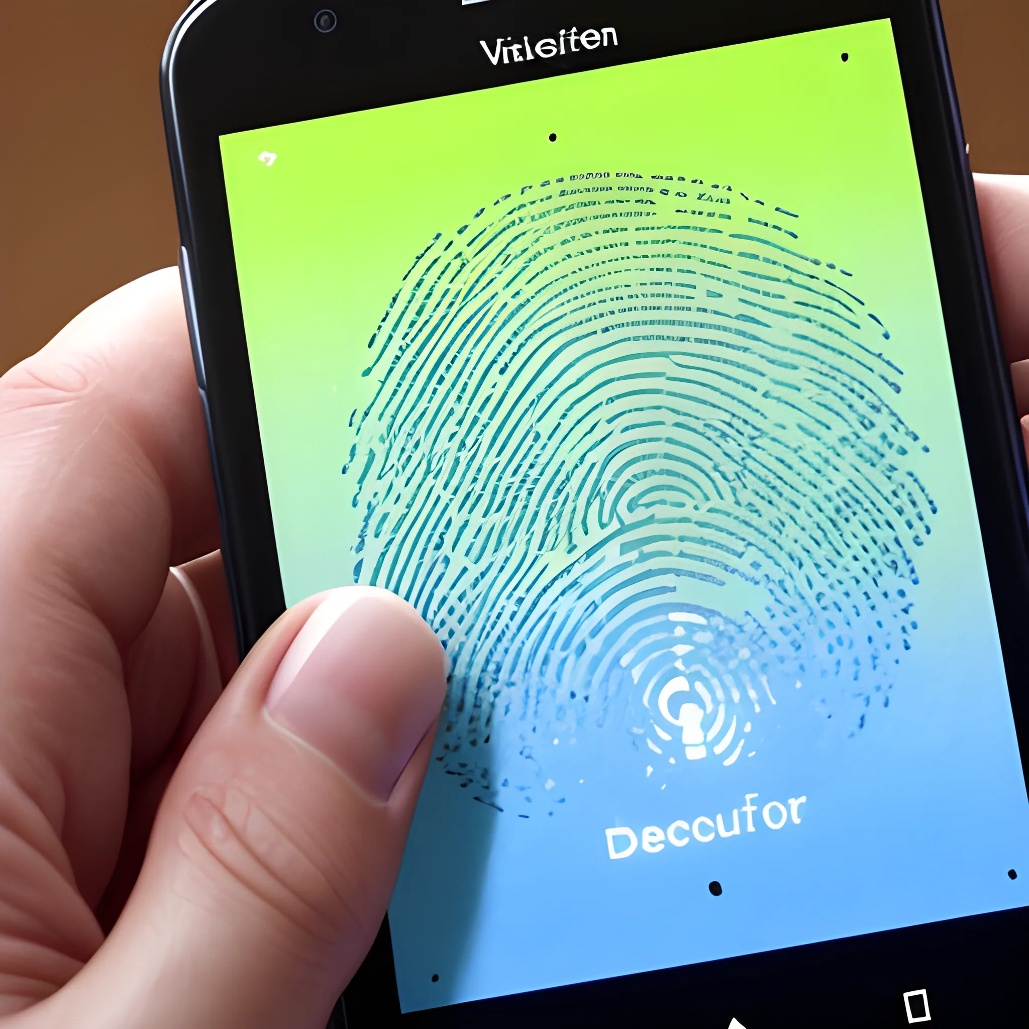 A futuristic fingerprint scanner verifies user identity, ensuring secure access to critical information.
, Water Color