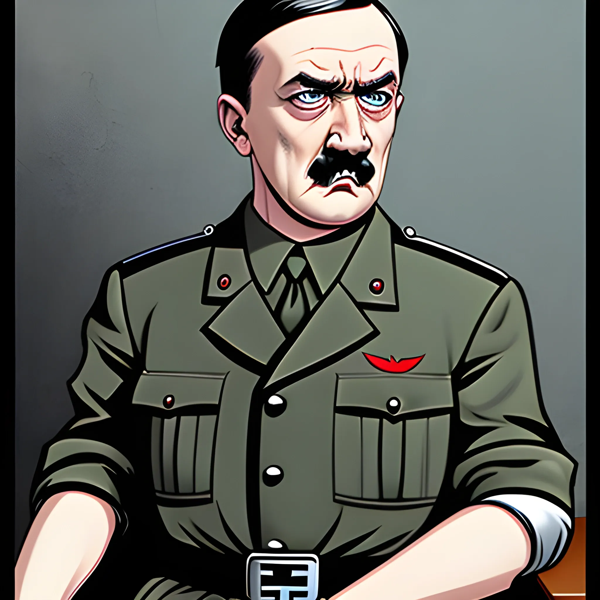 hitler comic look - Arthub.ai