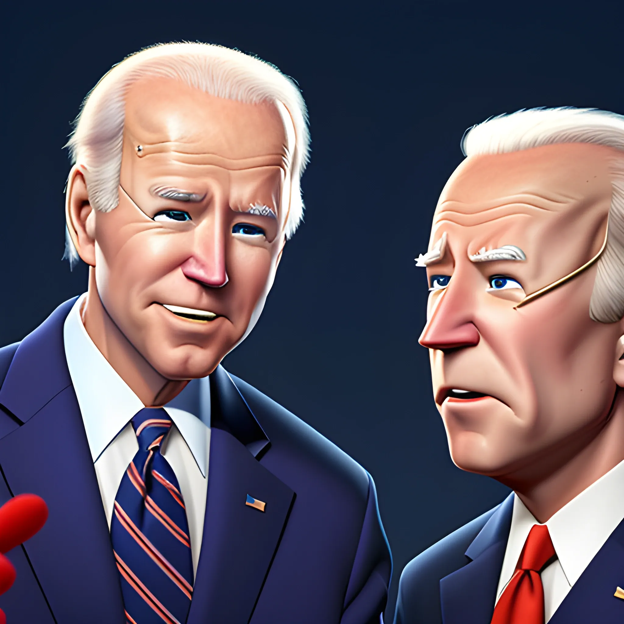 Joe Biden, in a pixar movie, 3d, 