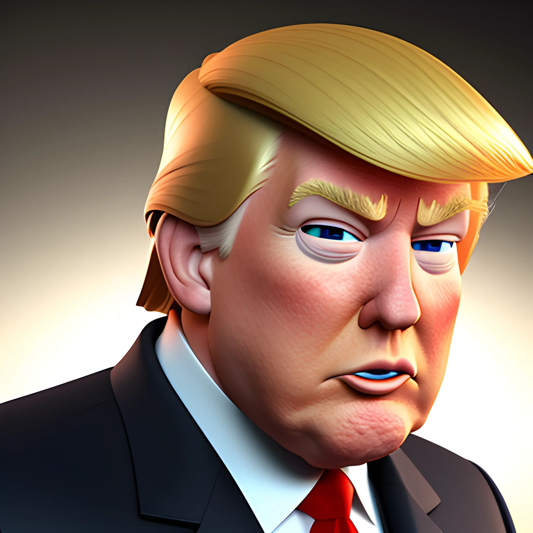 Donald Trump , 3d, Pixar style