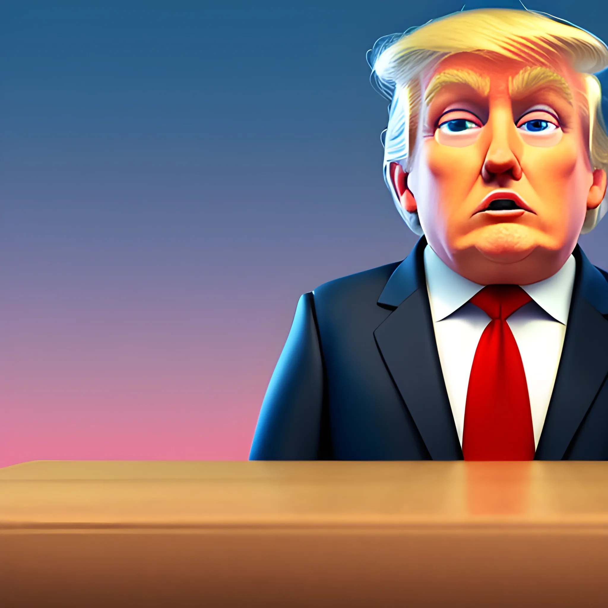 Donald Trump , 3d, Pixar style