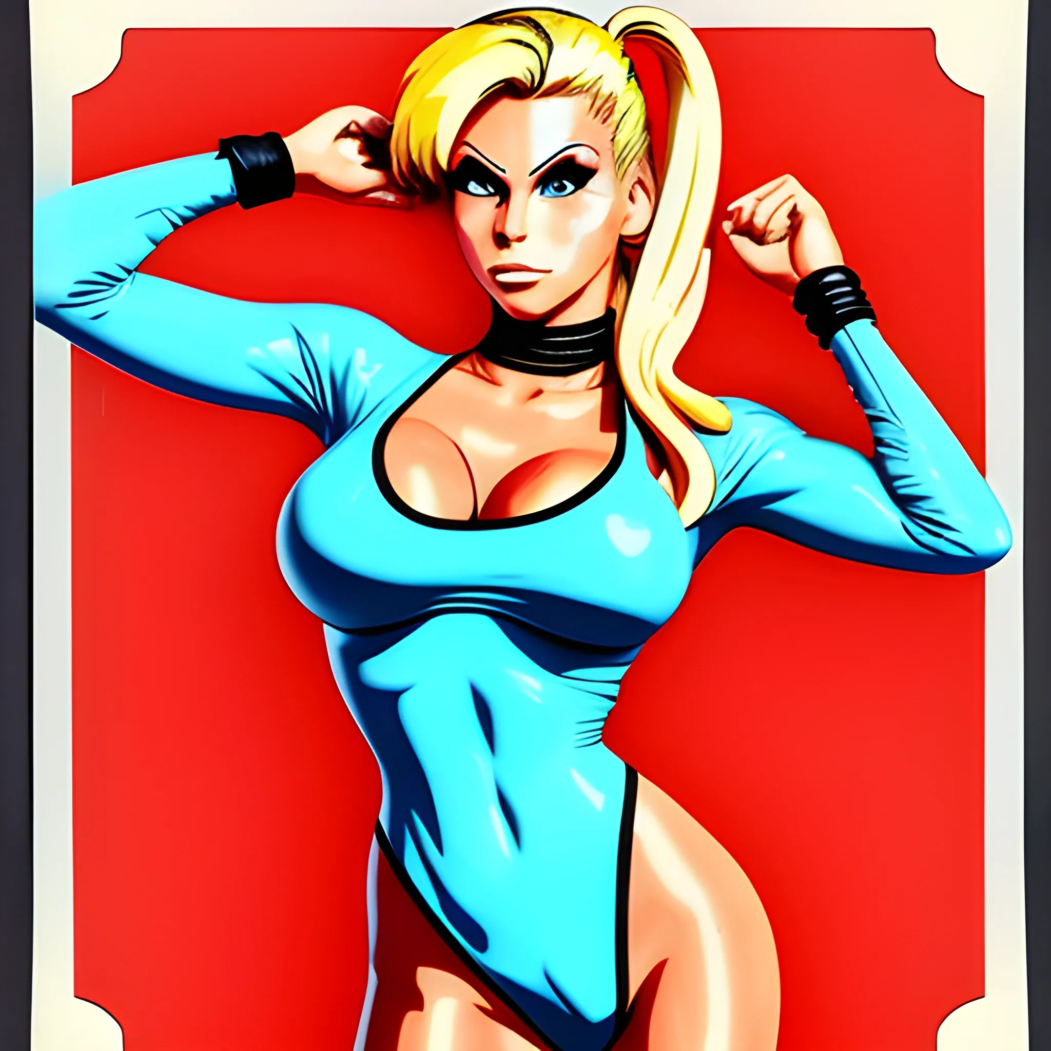 An portrait of full body: Jenny Poussin in the retro anime style of the 80s. tecnologies His gaze is fixed to the left, his. Polaroid, Cartoon