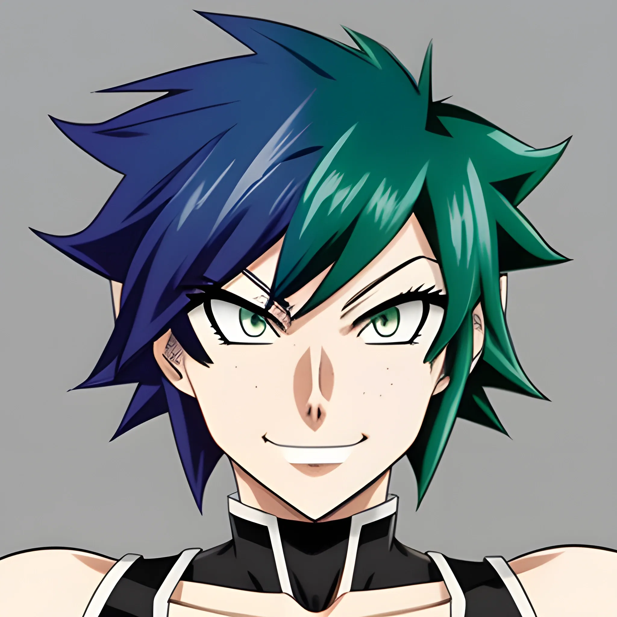 My Hero Academia girl with colored hair and heterochromatic eyes ...