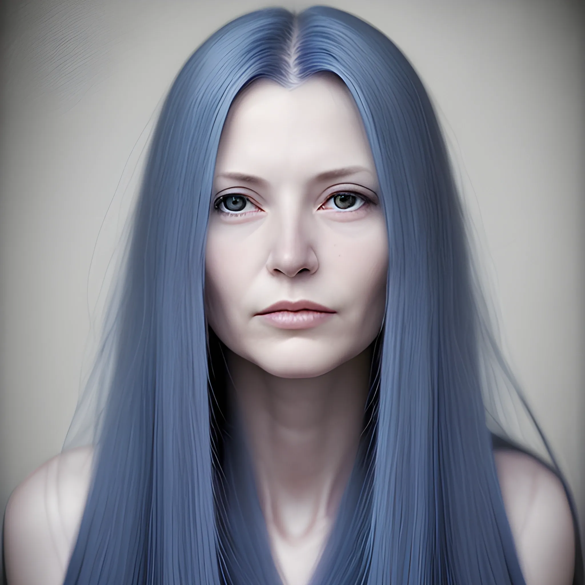 woman, long_blue_hair, portrait, realistic_photography