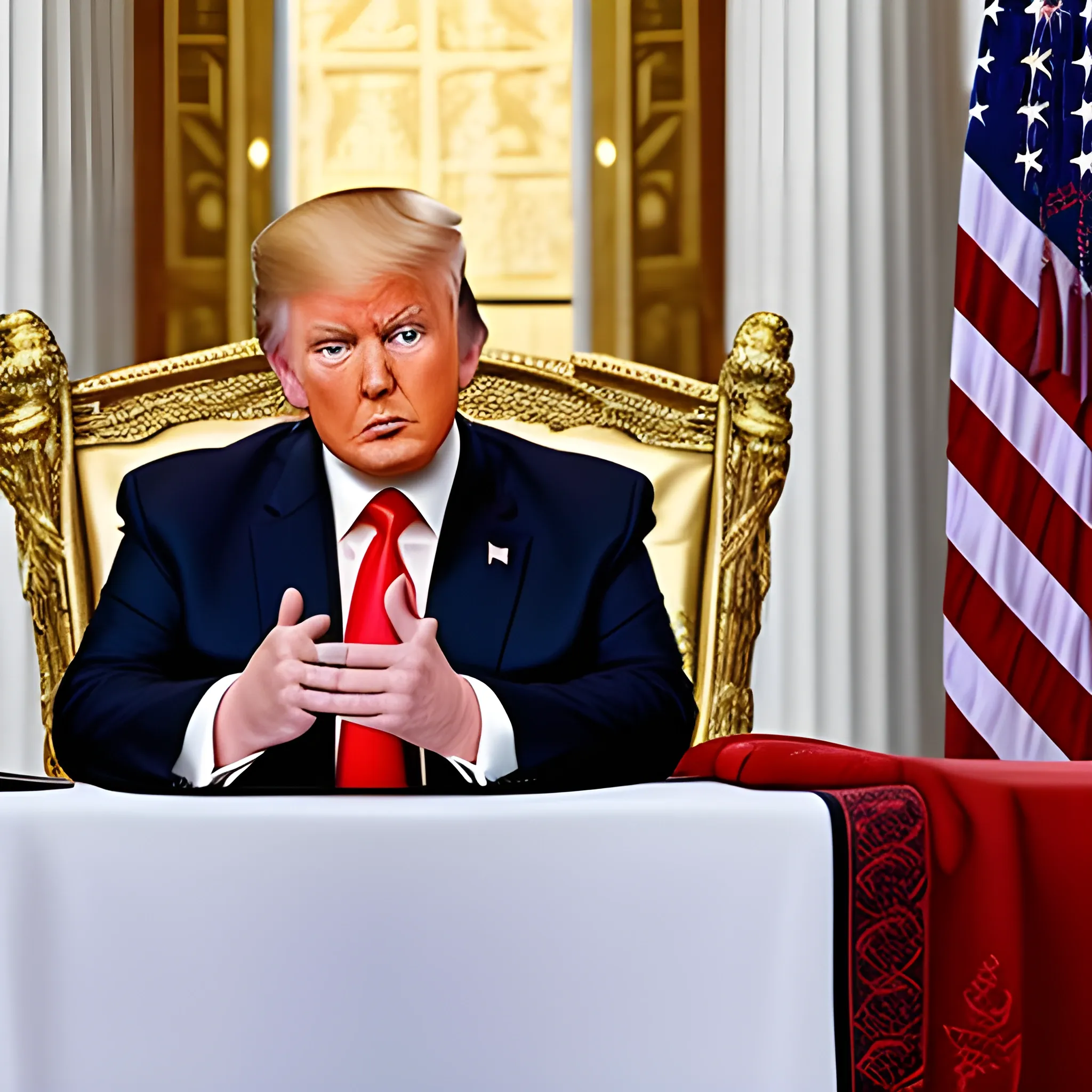 Trump sets himself up in God’s temple, proclaiming himself to be God