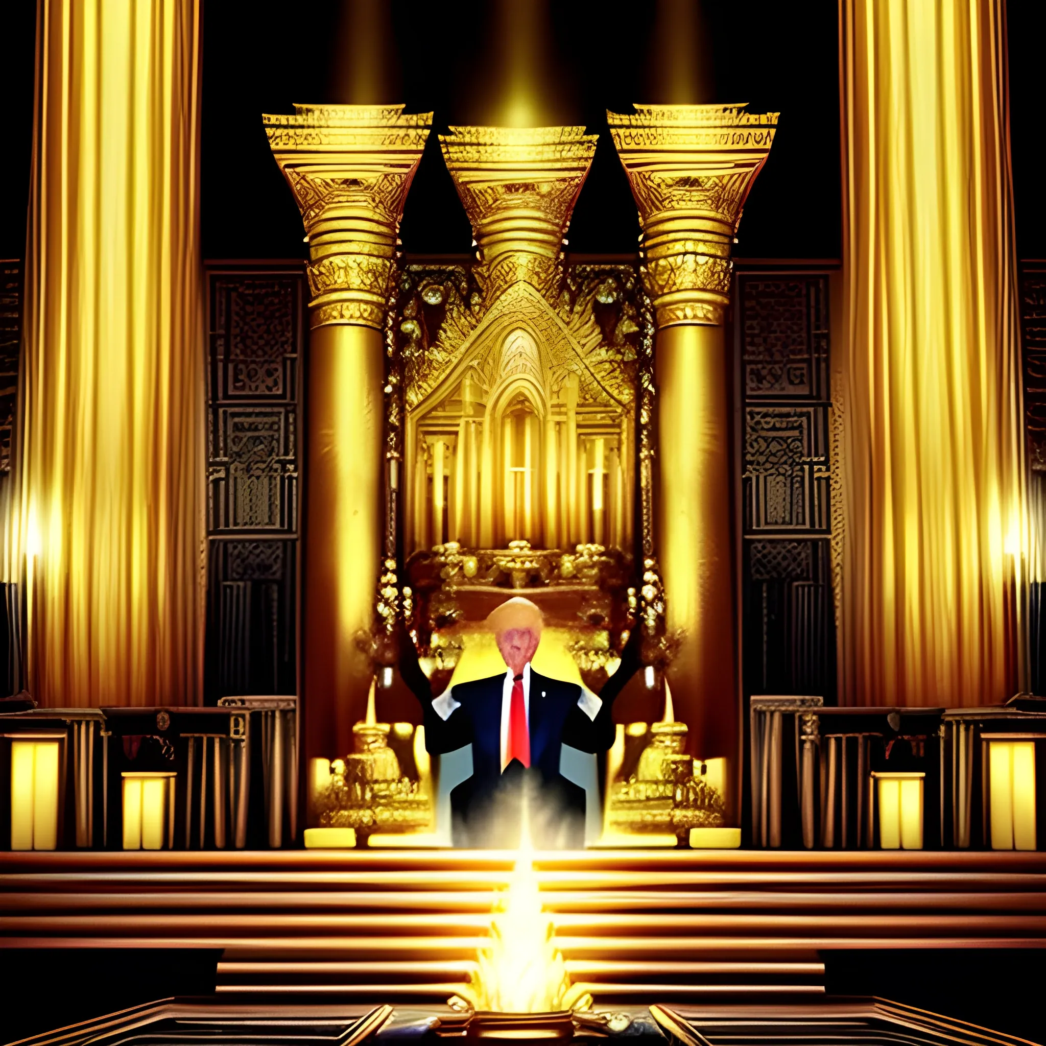 Donald Trump sets himself up in God’s temple, proclaiming himself to be God