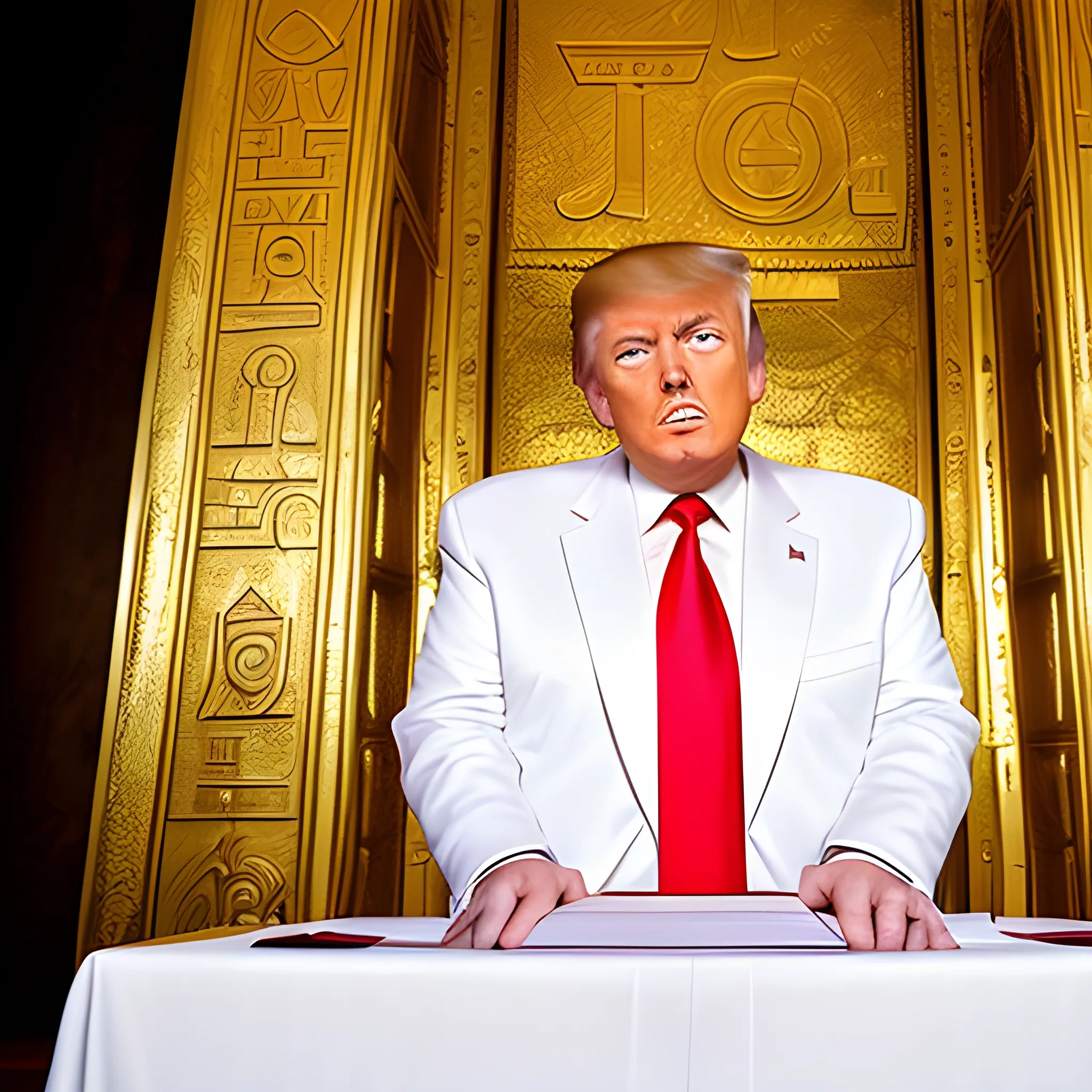 Donald Trump sets himself up in God’s temple, proclaiming himself to be God