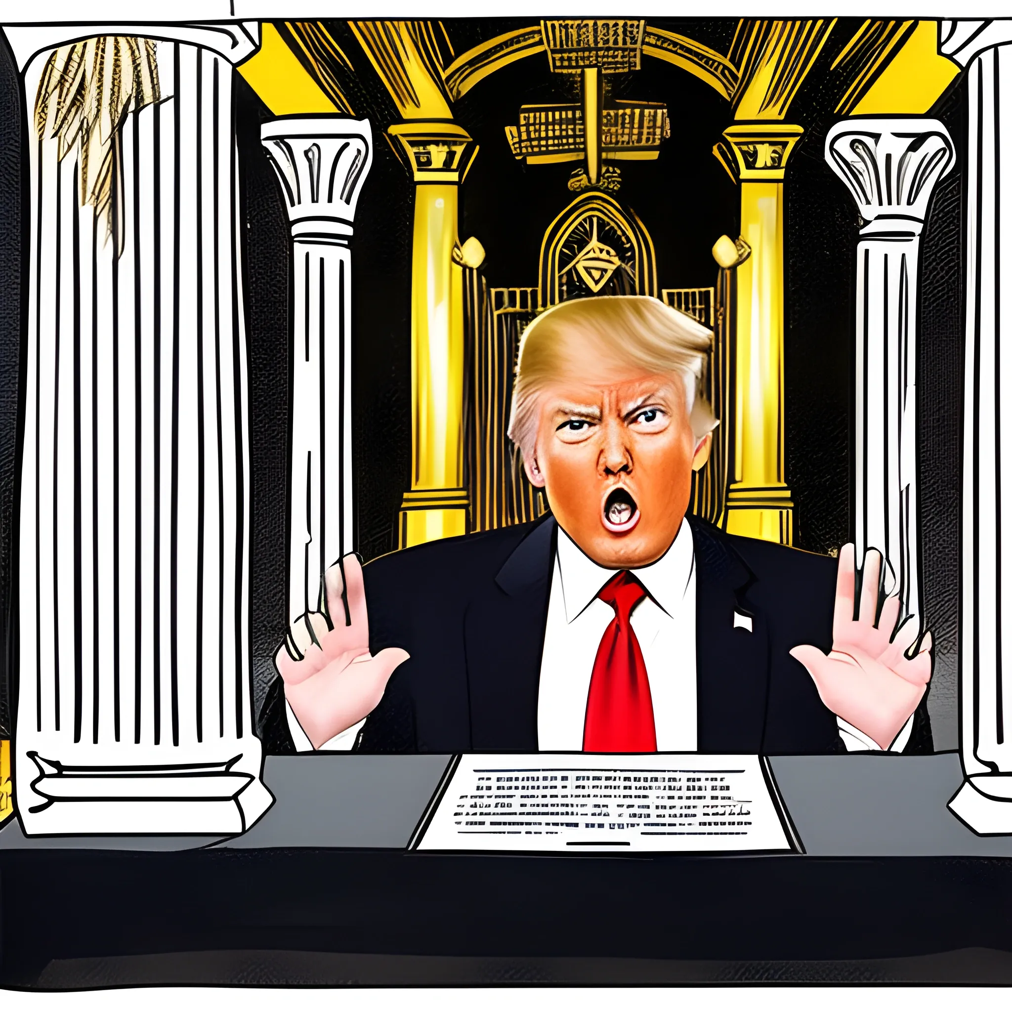 Donald Trump sets himself up in God’s temple, proclaiming himself to be God