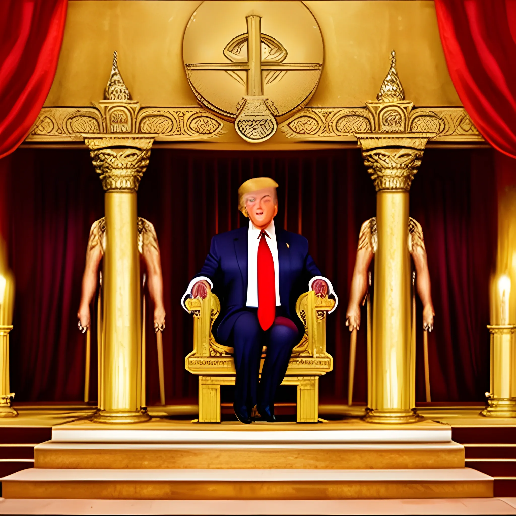 Donald Trump sets himself up in God’s temple, proclaiming himself to be God