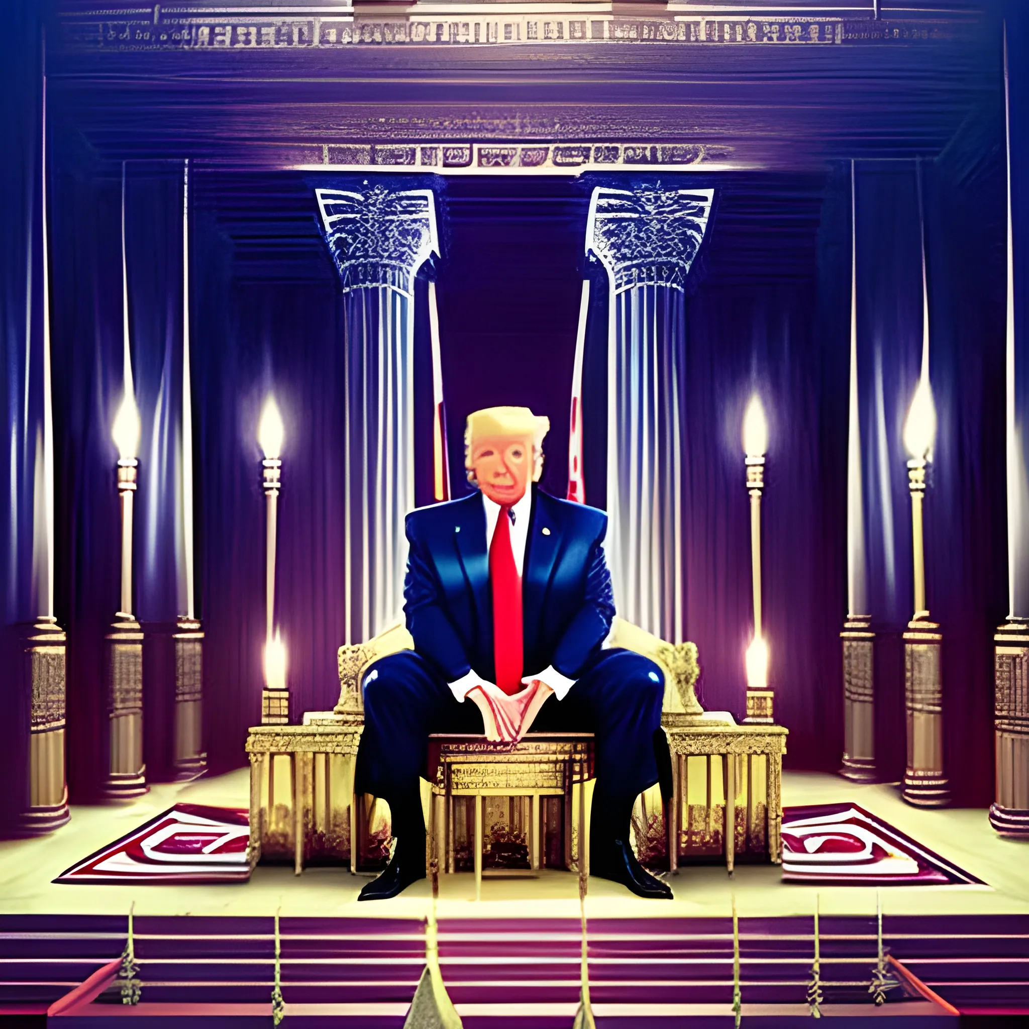 Donald Trump sets himself up in God’s temple, proclaiming himself to be God