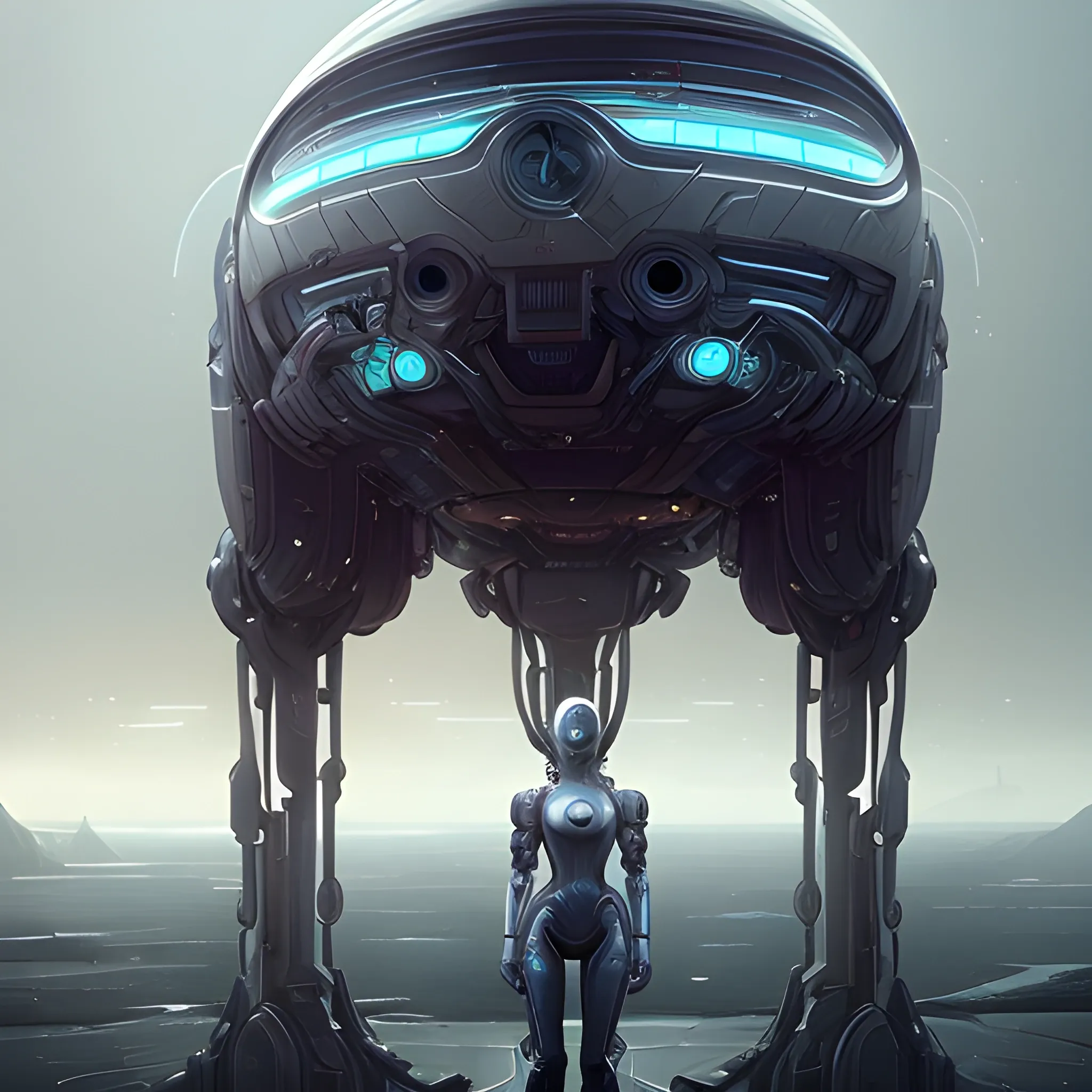 female robot pilot, on art, 8 k highly detailed, Unreal Engine, featured on deviantart, by greg rutkowski and thomas kinkade, elden ring concept art, in the style of wlop, by beksinski, a futuristic mercedes super car, magical world, HDR, 4 k 6 0 fps