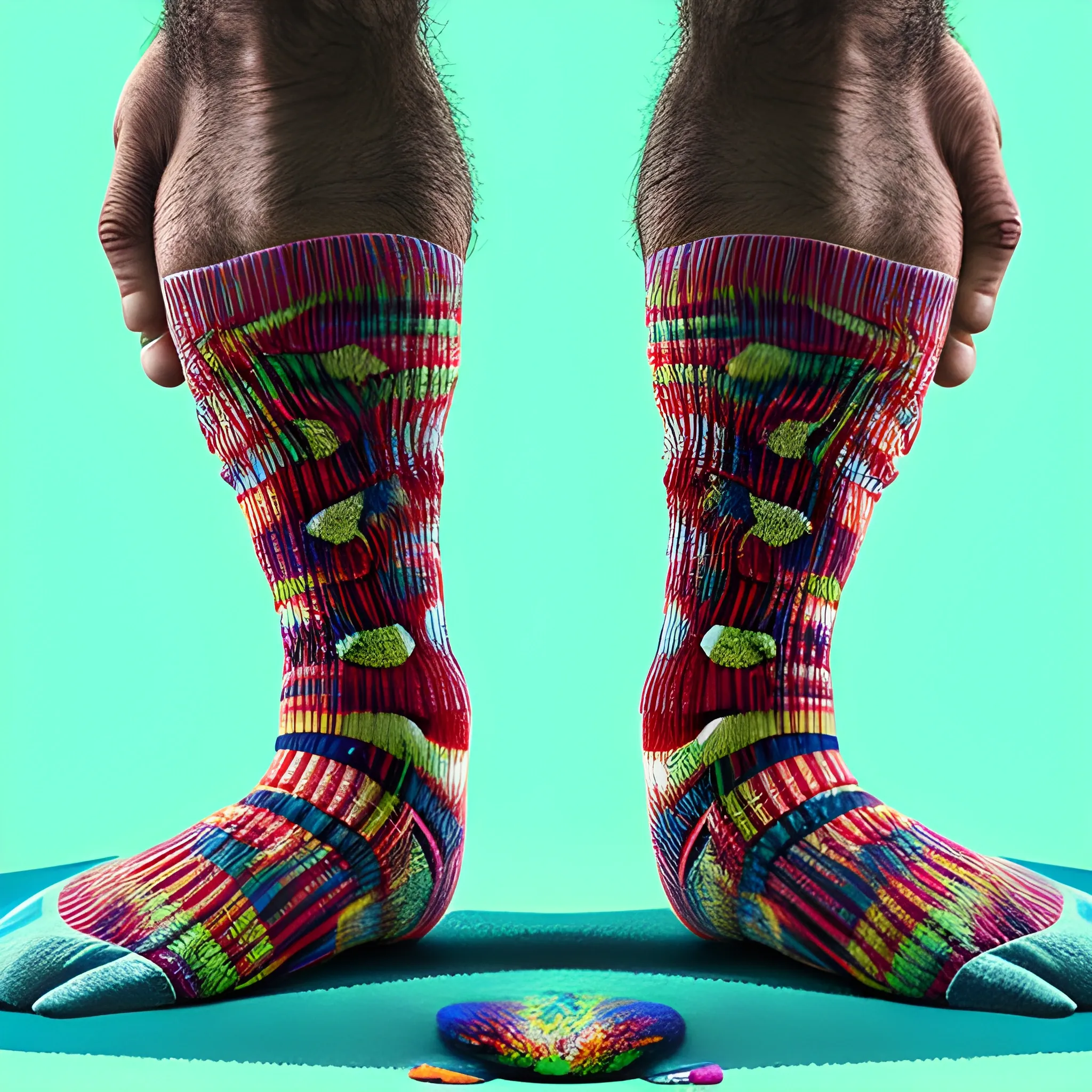 a man eating a pair of socks Trippy
