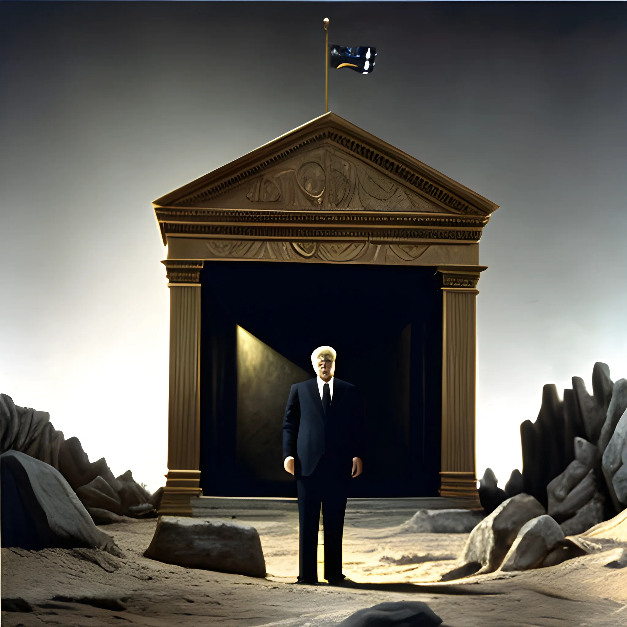 us president standing before ark of the covenant