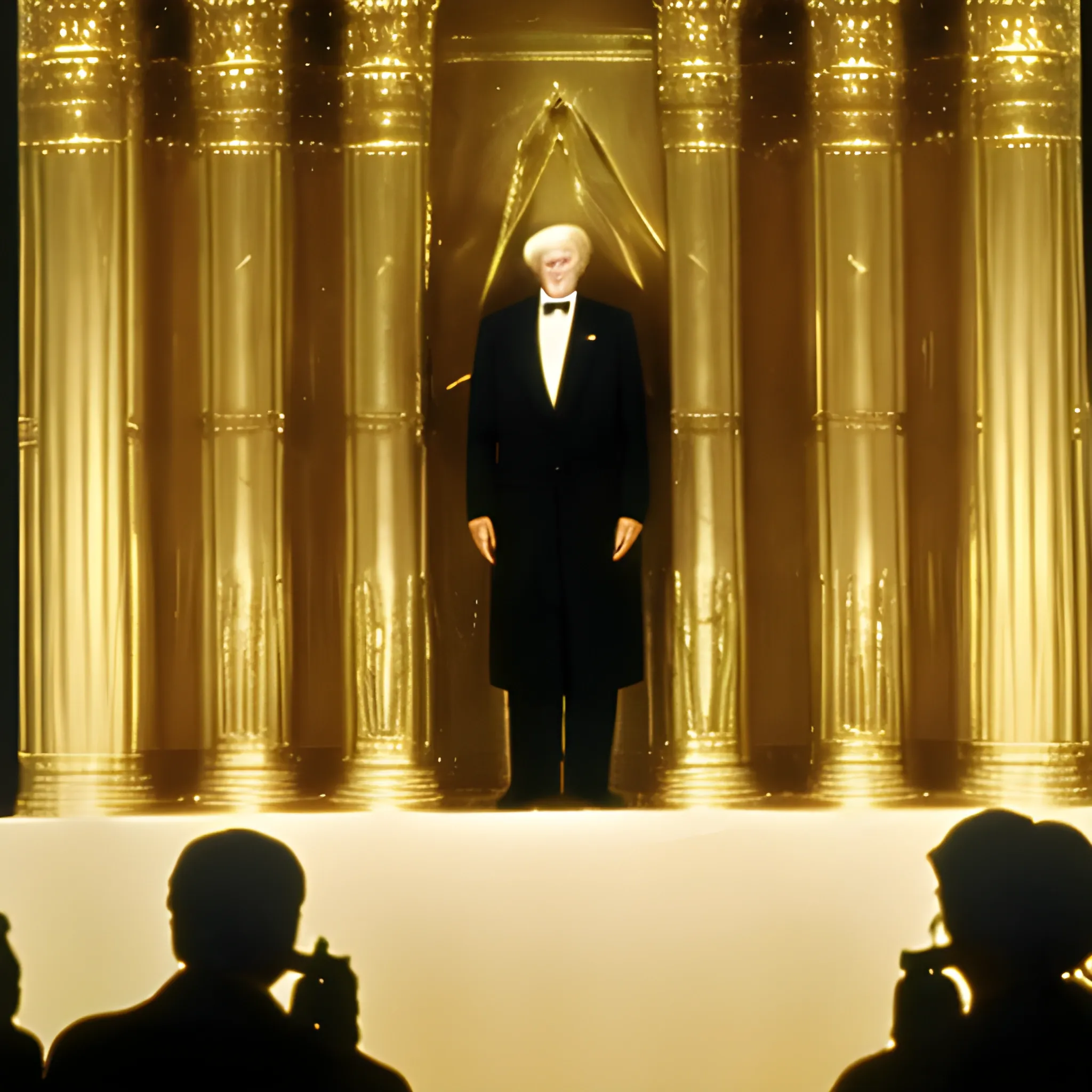 american president standing before ark of the covenant