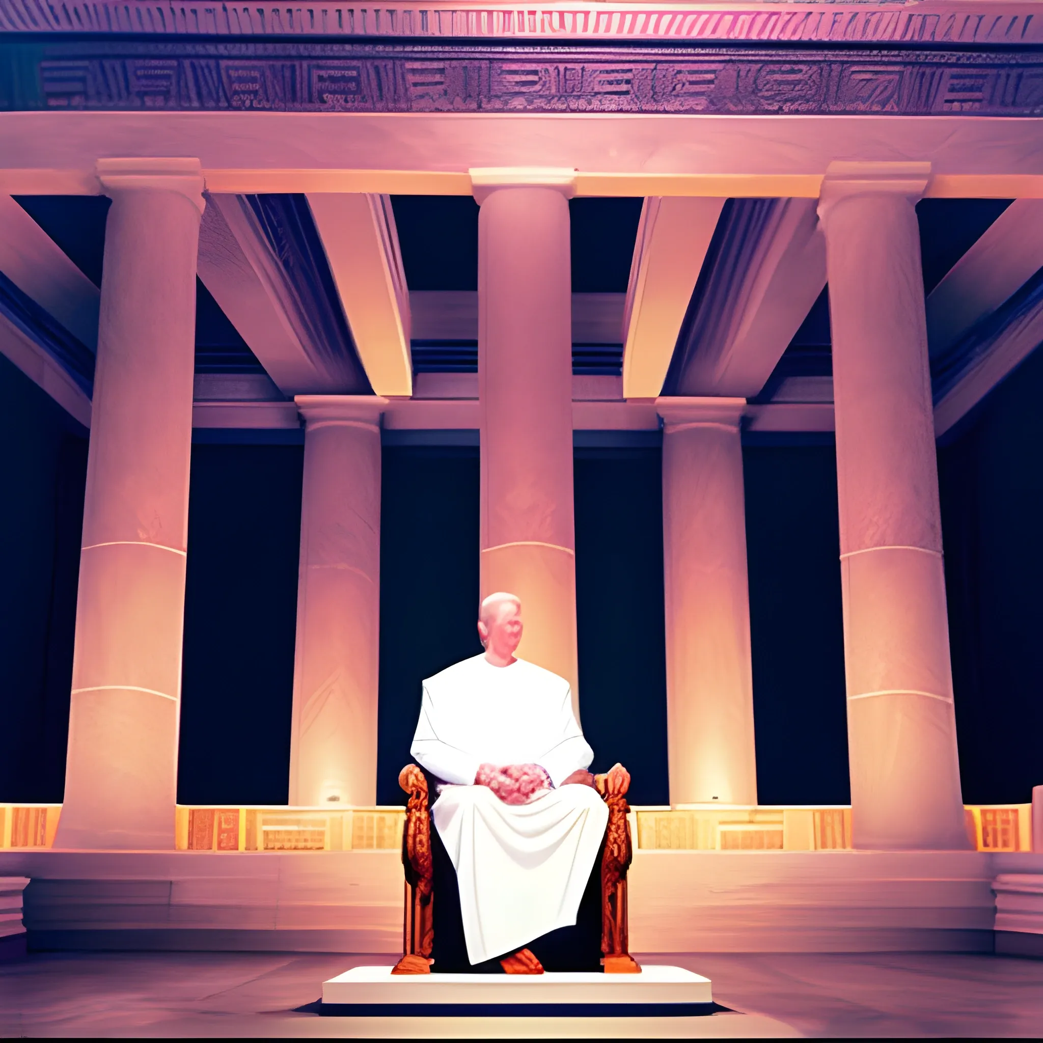 American President sits as God in the temple of God, showing himself that he is God