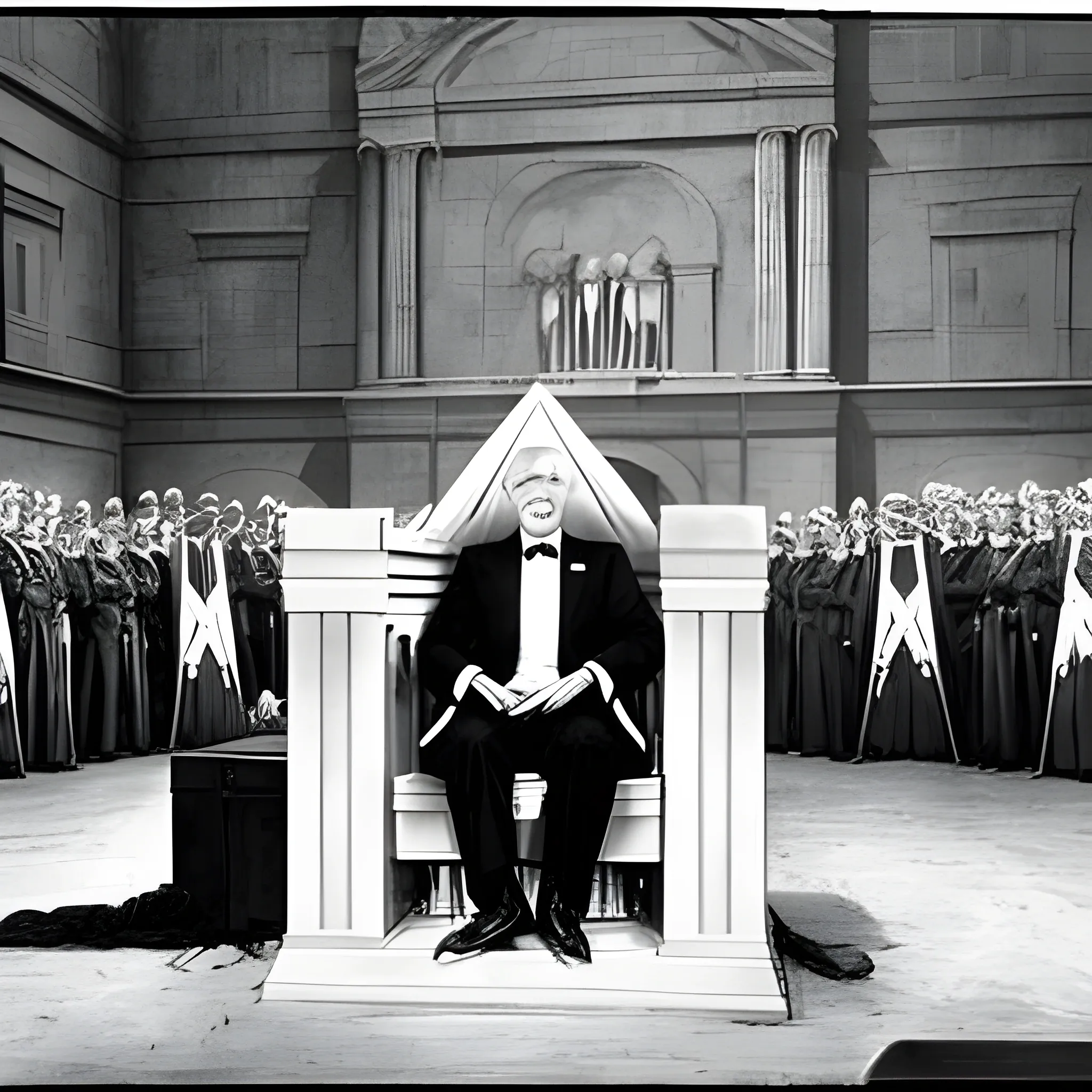 American President seated before the Ark Of the Covenant 