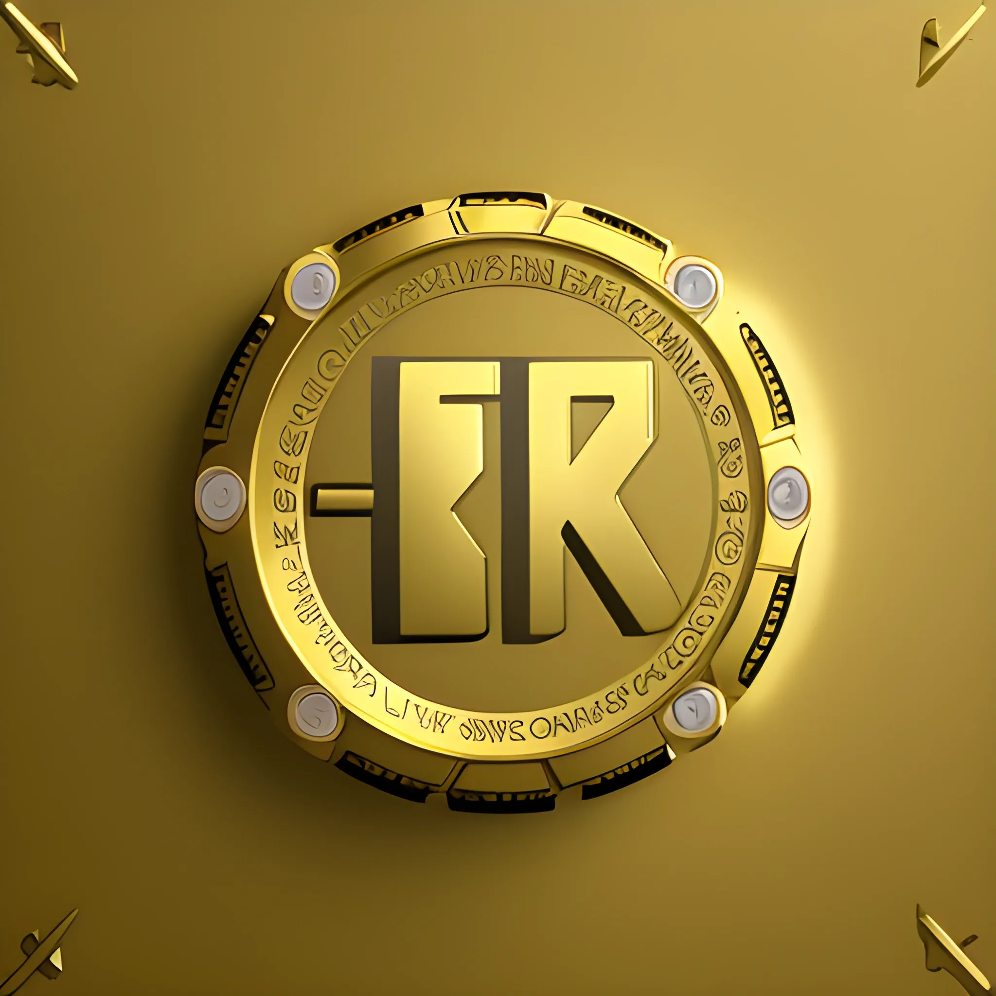 word, KREK3R, gold, gold color