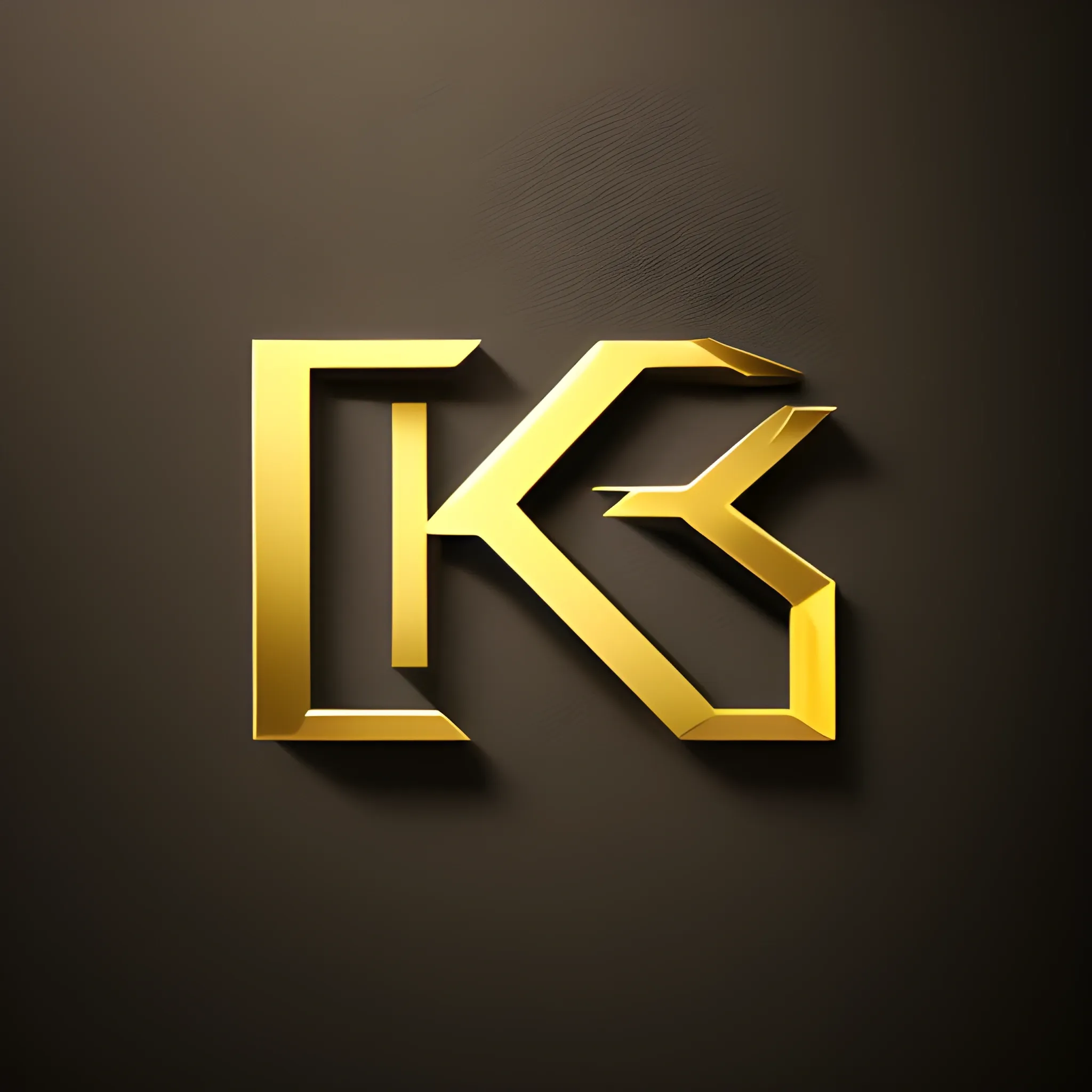 gold logo with letters "KREK3R" text, high quality, sleek and modern, metallic texture, dramatic lighting, professional rendering, luxury vibes, elegant design, minimalistic, premium feel, Oil Painting